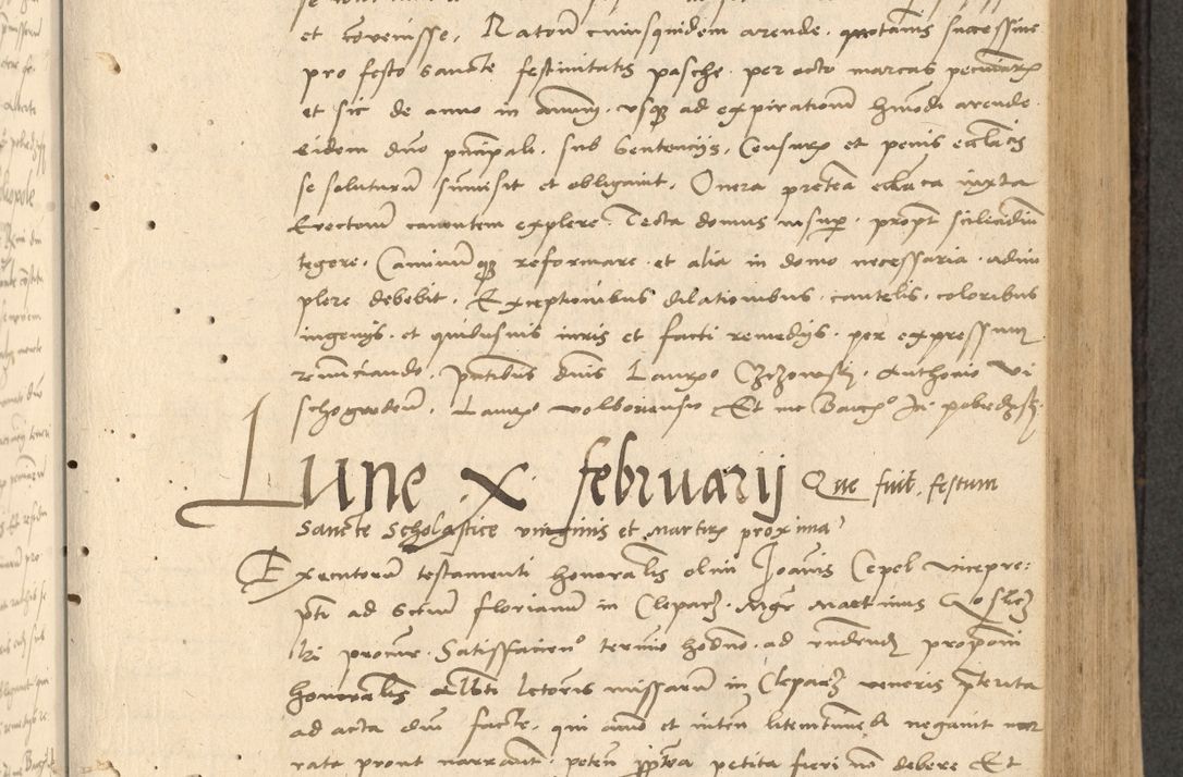 Zdjęcie nr 174 dla obiektu archiwalnego: Acta actorum causarum, sentenciarum et obligationum coram reverendo patre domino Thoma Roznowski canonico et reverendissimi in Christo patris et domini domini Patri Dei gratia Cracoviensis. Sabbato, 26 Octobris in ecclesiam suam solenniter recepti officialis generalis Cracoviensis dinita administratura, qua fungebatur post mortem reverendissimi olim felicis recordationis domini Joannis Choiecki episcopi Cracoviensis et Regni Polonie cancelarii anno presenti currenti videlicet 1538, die 11 Marcii Piotrcovie in comiciis celebratis circiter 23 horam defuncti sepulto corpore nona eiusdemque obsequiis X respective Aprilis peractis electo sub indictione XI, pontificatu vero sanctissimi in Christo patris et domini nostri domini Pauli divina providencia pape tercii foeliciter moderni, anno quarto, incepta felicibus auspiciis continuantur ordine processu infrascripto