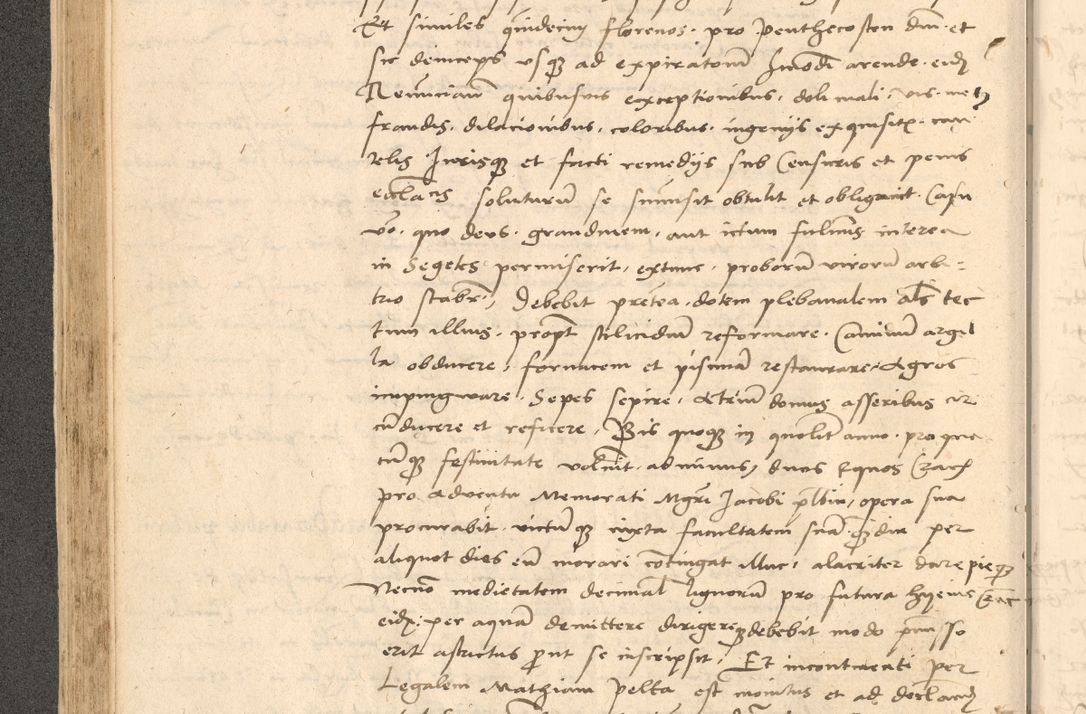 Zdjęcie nr 167 dla obiektu archiwalnego: Acta actorum causarum, sentenciarum et obligationum coram reverendo patre domino Thoma Roznowski canonico et reverendissimi in Christo patris et domini domini Patri Dei gratia Cracoviensis. Sabbato, 26 Octobris in ecclesiam suam solenniter recepti officialis generalis Cracoviensis dinita administratura, qua fungebatur post mortem reverendissimi olim felicis recordationis domini Joannis Choiecki episcopi Cracoviensis et Regni Polonie cancelarii anno presenti currenti videlicet 1538, die 11 Marcii Piotrcovie in comiciis celebratis circiter 23 horam defuncti sepulto corpore nona eiusdemque obsequiis X respective Aprilis peractis electo sub indictione XI, pontificatu vero sanctissimi in Christo patris et domini nostri domini Pauli divina providencia pape tercii foeliciter moderni, anno quarto, incepta felicibus auspiciis continuantur ordine processu infrascripto