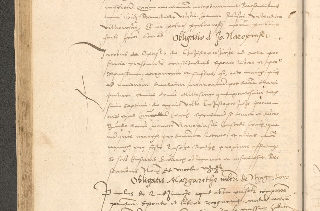 Zdjęcie nr 165 dla obiektu archiwalnego: Acta actorum causarum, sentenciarum et obligationum coram reverendo patre domino Thoma Roznowski canonico et reverendissimi in Christo patris et domini domini Patri Dei gratia Cracoviensis. Sabbato, 26 Octobris in ecclesiam suam solenniter recepti officialis generalis Cracoviensis dinita administratura, qua fungebatur post mortem reverendissimi olim felicis recordationis domini Joannis Choiecki episcopi Cracoviensis et Regni Polonie cancelarii anno presenti currenti videlicet 1538, die 11 Marcii Piotrcovie in comiciis celebratis circiter 23 horam defuncti sepulto corpore nona eiusdemque obsequiis X respective Aprilis peractis electo sub indictione XI, pontificatu vero sanctissimi in Christo patris et domini nostri domini Pauli divina providencia pape tercii foeliciter moderni, anno quarto, incepta felicibus auspiciis continuantur ordine processu infrascripto