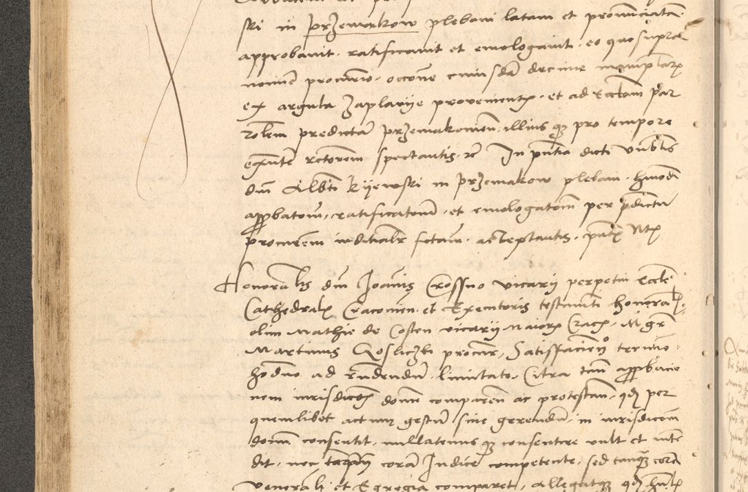 Zdjęcie nr 153 dla obiektu archiwalnego: Acta actorum causarum, sentenciarum et obligationum coram reverendo patre domino Thoma Roznowski canonico et reverendissimi in Christo patris et domini domini Patri Dei gratia Cracoviensis. Sabbato, 26 Octobris in ecclesiam suam solenniter recepti officialis generalis Cracoviensis dinita administratura, qua fungebatur post mortem reverendissimi olim felicis recordationis domini Joannis Choiecki episcopi Cracoviensis et Regni Polonie cancelarii anno presenti currenti videlicet 1538, die 11 Marcii Piotrcovie in comiciis celebratis circiter 23 horam defuncti sepulto corpore nona eiusdemque obsequiis X respective Aprilis peractis electo sub indictione XI, pontificatu vero sanctissimi in Christo patris et domini nostri domini Pauli divina providencia pape tercii foeliciter moderni, anno quarto, incepta felicibus auspiciis continuantur ordine processu infrascripto
