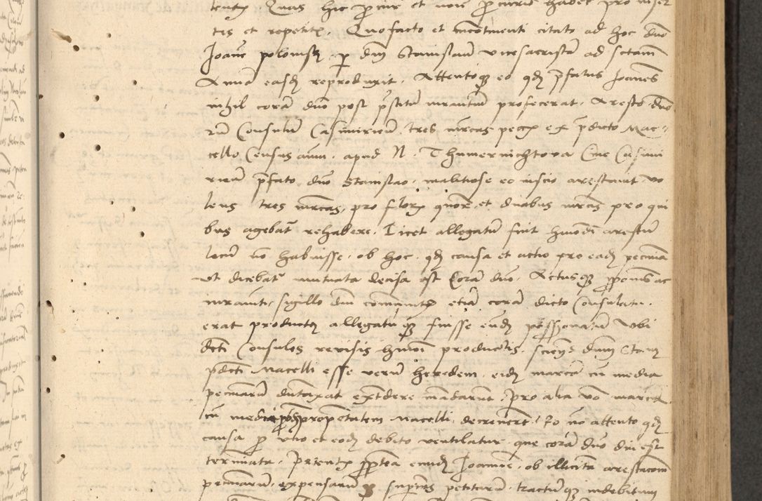 Zdjęcie nr 148 dla obiektu archiwalnego: Acta actorum causarum, sentenciarum et obligationum coram reverendo patre domino Thoma Roznowski canonico et reverendissimi in Christo patris et domini domini Patri Dei gratia Cracoviensis. Sabbato, 26 Octobris in ecclesiam suam solenniter recepti officialis generalis Cracoviensis dinita administratura, qua fungebatur post mortem reverendissimi olim felicis recordationis domini Joannis Choiecki episcopi Cracoviensis et Regni Polonie cancelarii anno presenti currenti videlicet 1538, die 11 Marcii Piotrcovie in comiciis celebratis circiter 23 horam defuncti sepulto corpore nona eiusdemque obsequiis X respective Aprilis peractis electo sub indictione XI, pontificatu vero sanctissimi in Christo patris et domini nostri domini Pauli divina providencia pape tercii foeliciter moderni, anno quarto, incepta felicibus auspiciis continuantur ordine processu infrascripto