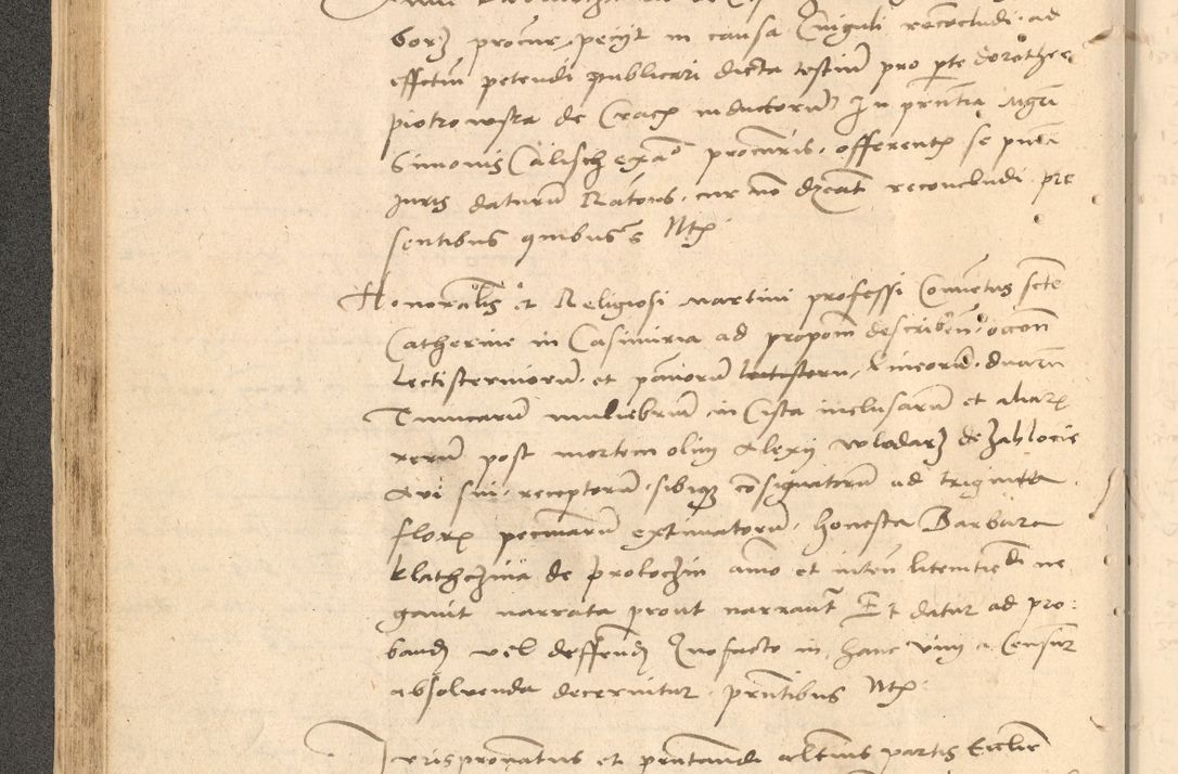 Zdjęcie nr 145 dla obiektu archiwalnego: Acta actorum causarum, sentenciarum et obligationum coram reverendo patre domino Thoma Roznowski canonico et reverendissimi in Christo patris et domini domini Patri Dei gratia Cracoviensis. Sabbato, 26 Octobris in ecclesiam suam solenniter recepti officialis generalis Cracoviensis dinita administratura, qua fungebatur post mortem reverendissimi olim felicis recordationis domini Joannis Choiecki episcopi Cracoviensis et Regni Polonie cancelarii anno presenti currenti videlicet 1538, die 11 Marcii Piotrcovie in comiciis celebratis circiter 23 horam defuncti sepulto corpore nona eiusdemque obsequiis X respective Aprilis peractis electo sub indictione XI, pontificatu vero sanctissimi in Christo patris et domini nostri domini Pauli divina providencia pape tercii foeliciter moderni, anno quarto, incepta felicibus auspiciis continuantur ordine processu infrascripto