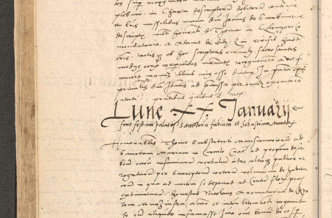 Zdjęcie nr 137 dla obiektu archiwalnego: Acta actorum causarum, sentenciarum et obligationum coram reverendo patre domino Thoma Roznowski canonico et reverendissimi in Christo patris et domini domini Patri Dei gratia Cracoviensis. Sabbato, 26 Octobris in ecclesiam suam solenniter recepti officialis generalis Cracoviensis dinita administratura, qua fungebatur post mortem reverendissimi olim felicis recordationis domini Joannis Choiecki episcopi Cracoviensis et Regni Polonie cancelarii anno presenti currenti videlicet 1538, die 11 Marcii Piotrcovie in comiciis celebratis circiter 23 horam defuncti sepulto corpore nona eiusdemque obsequiis X respective Aprilis peractis electo sub indictione XI, pontificatu vero sanctissimi in Christo patris et domini nostri domini Pauli divina providencia pape tercii foeliciter moderni, anno quarto, incepta felicibus auspiciis continuantur ordine processu infrascripto