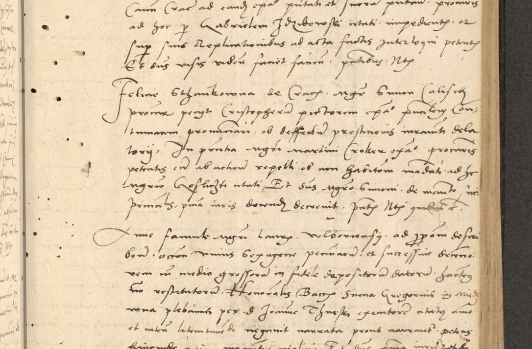 Zdjęcie nr 122 dla obiektu archiwalnego: Acta actorum causarum, sentenciarum et obligationum coram reverendo patre domino Thoma Roznowski canonico et reverendissimi in Christo patris et domini domini Patri Dei gratia Cracoviensis. Sabbato, 26 Octobris in ecclesiam suam solenniter recepti officialis generalis Cracoviensis dinita administratura, qua fungebatur post mortem reverendissimi olim felicis recordationis domini Joannis Choiecki episcopi Cracoviensis et Regni Polonie cancelarii anno presenti currenti videlicet 1538, die 11 Marcii Piotrcovie in comiciis celebratis circiter 23 horam defuncti sepulto corpore nona eiusdemque obsequiis X respective Aprilis peractis electo sub indictione XI, pontificatu vero sanctissimi in Christo patris et domini nostri domini Pauli divina providencia pape tercii foeliciter moderni, anno quarto, incepta felicibus auspiciis continuantur ordine processu infrascripto