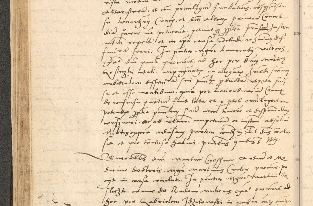 Zdjęcie nr 121 dla obiektu archiwalnego: Acta actorum causarum, sentenciarum et obligationum coram reverendo patre domino Thoma Roznowski canonico et reverendissimi in Christo patris et domini domini Patri Dei gratia Cracoviensis. Sabbato, 26 Octobris in ecclesiam suam solenniter recepti officialis generalis Cracoviensis dinita administratura, qua fungebatur post mortem reverendissimi olim felicis recordationis domini Joannis Choiecki episcopi Cracoviensis et Regni Polonie cancelarii anno presenti currenti videlicet 1538, die 11 Marcii Piotrcovie in comiciis celebratis circiter 23 horam defuncti sepulto corpore nona eiusdemque obsequiis X respective Aprilis peractis electo sub indictione XI, pontificatu vero sanctissimi in Christo patris et domini nostri domini Pauli divina providencia pape tercii foeliciter moderni, anno quarto, incepta felicibus auspiciis continuantur ordine processu infrascripto