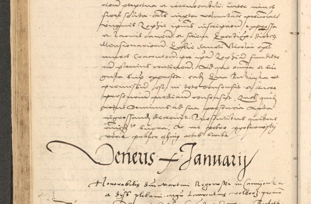 Zdjęcie nr 119 dla obiektu archiwalnego: Acta actorum causarum, sentenciarum et obligationum coram reverendo patre domino Thoma Roznowski canonico et reverendissimi in Christo patris et domini domini Patri Dei gratia Cracoviensis. Sabbato, 26 Octobris in ecclesiam suam solenniter recepti officialis generalis Cracoviensis dinita administratura, qua fungebatur post mortem reverendissimi olim felicis recordationis domini Joannis Choiecki episcopi Cracoviensis et Regni Polonie cancelarii anno presenti currenti videlicet 1538, die 11 Marcii Piotrcovie in comiciis celebratis circiter 23 horam defuncti sepulto corpore nona eiusdemque obsequiis X respective Aprilis peractis electo sub indictione XI, pontificatu vero sanctissimi in Christo patris et domini nostri domini Pauli divina providencia pape tercii foeliciter moderni, anno quarto, incepta felicibus auspiciis continuantur ordine processu infrascripto