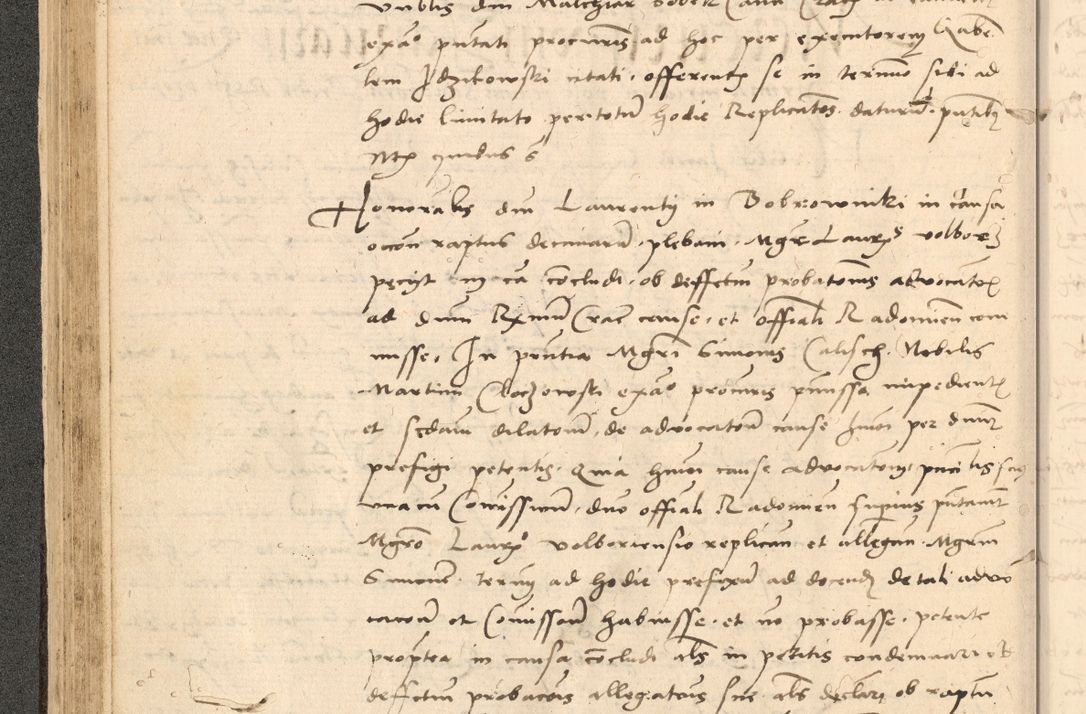 Zdjęcie nr 113 dla obiektu archiwalnego: Acta actorum causarum, sentenciarum et obligationum coram reverendo patre domino Thoma Roznowski canonico et reverendissimi in Christo patris et domini domini Patri Dei gratia Cracoviensis. Sabbato, 26 Octobris in ecclesiam suam solenniter recepti officialis generalis Cracoviensis dinita administratura, qua fungebatur post mortem reverendissimi olim felicis recordationis domini Joannis Choiecki episcopi Cracoviensis et Regni Polonie cancelarii anno presenti currenti videlicet 1538, die 11 Marcii Piotrcovie in comiciis celebratis circiter 23 horam defuncti sepulto corpore nona eiusdemque obsequiis X respective Aprilis peractis electo sub indictione XI, pontificatu vero sanctissimi in Christo patris et domini nostri domini Pauli divina providencia pape tercii foeliciter moderni, anno quarto, incepta felicibus auspiciis continuantur ordine processu infrascripto