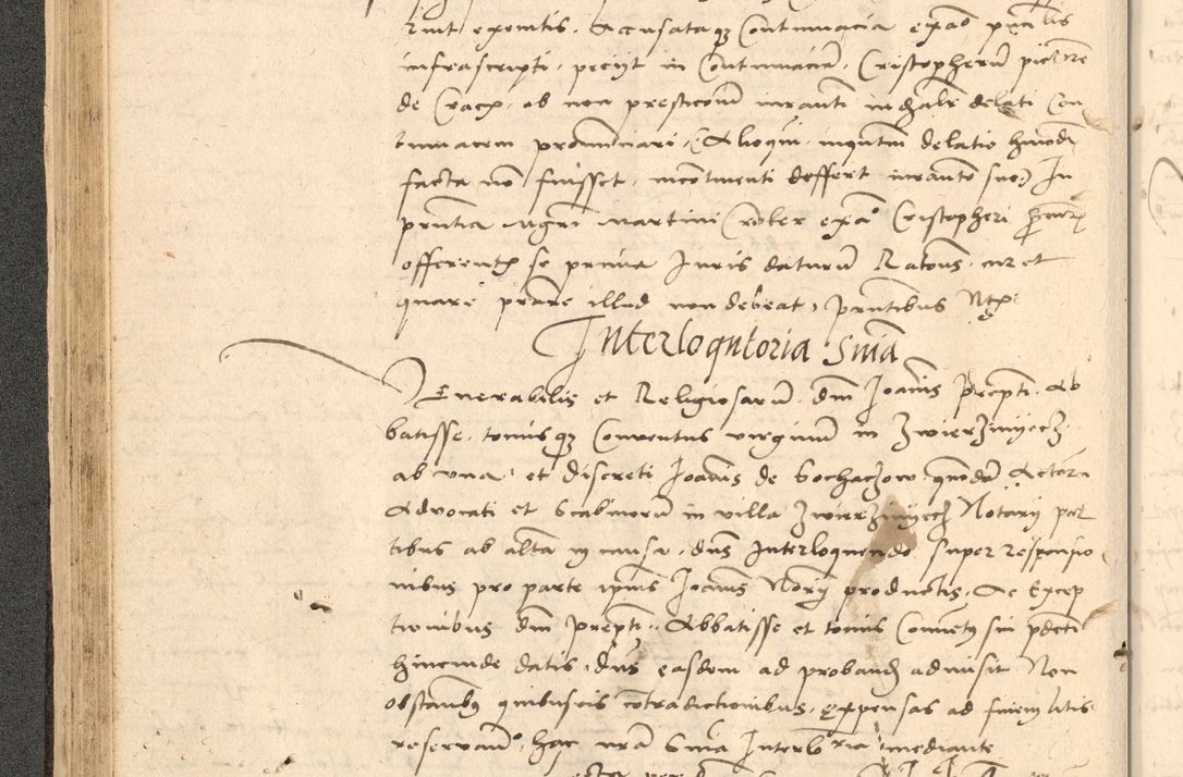 Zdjęcie nr 105 dla obiektu archiwalnego: Acta actorum causarum, sentenciarum et obligationum coram reverendo patre domino Thoma Roznowski canonico et reverendissimi in Christo patris et domini domini Patri Dei gratia Cracoviensis. Sabbato, 26 Octobris in ecclesiam suam solenniter recepti officialis generalis Cracoviensis dinita administratura, qua fungebatur post mortem reverendissimi olim felicis recordationis domini Joannis Choiecki episcopi Cracoviensis et Regni Polonie cancelarii anno presenti currenti videlicet 1538, die 11 Marcii Piotrcovie in comiciis celebratis circiter 23 horam defuncti sepulto corpore nona eiusdemque obsequiis X respective Aprilis peractis electo sub indictione XI, pontificatu vero sanctissimi in Christo patris et domini nostri domini Pauli divina providencia pape tercii foeliciter moderni, anno quarto, incepta felicibus auspiciis continuantur ordine processu infrascripto