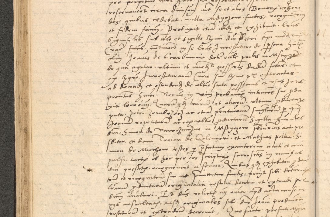 Zdjęcie nr 97 dla obiektu archiwalnego: Acta actorum causarum, sentenciarum et obligationum coram reverendo patre domino Thoma Roznowski canonico et reverendissimi in Christo patris et domini domini Patri Dei gratia Cracoviensis. Sabbato, 26 Octobris in ecclesiam suam solenniter recepti officialis generalis Cracoviensis dinita administratura, qua fungebatur post mortem reverendissimi olim felicis recordationis domini Joannis Choiecki episcopi Cracoviensis et Regni Polonie cancelarii anno presenti currenti videlicet 1538, die 11 Marcii Piotrcovie in comiciis celebratis circiter 23 horam defuncti sepulto corpore nona eiusdemque obsequiis X respective Aprilis peractis electo sub indictione XI, pontificatu vero sanctissimi in Christo patris et domini nostri domini Pauli divina providencia pape tercii foeliciter moderni, anno quarto, incepta felicibus auspiciis continuantur ordine processu infrascripto