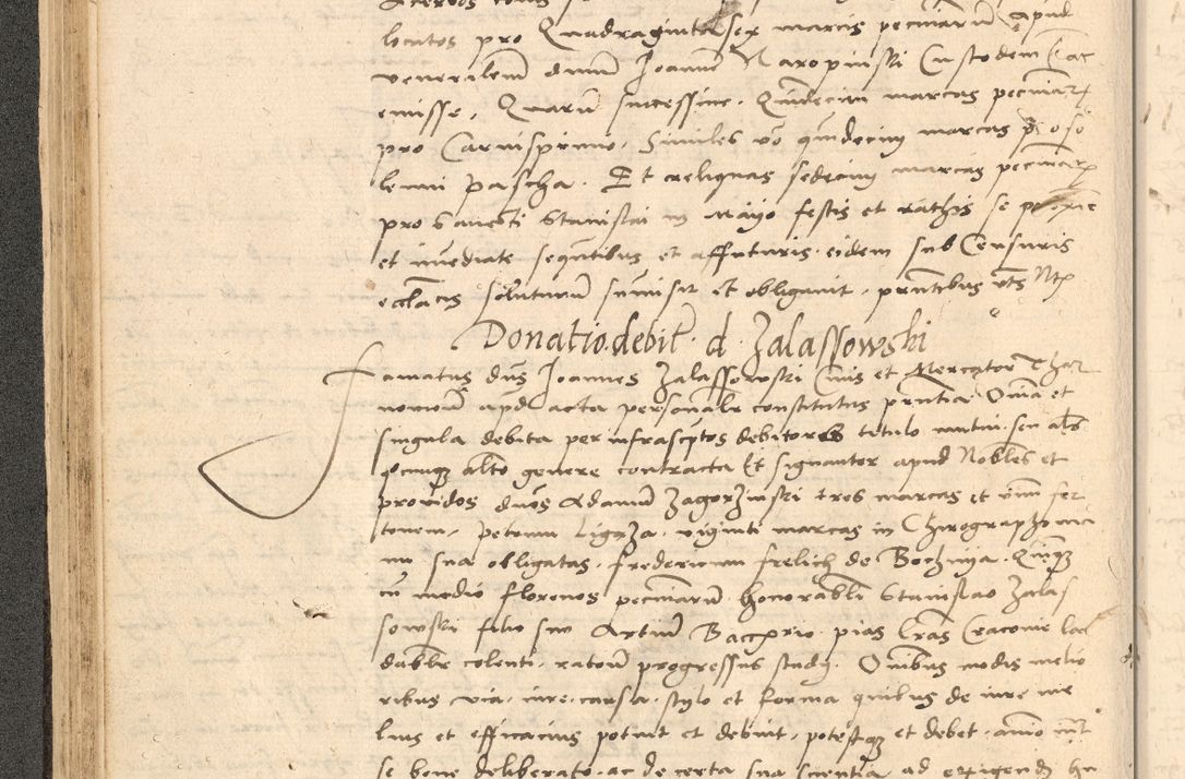 Zdjęcie nr 93 dla obiektu archiwalnego: Acta actorum causarum, sentenciarum et obligationum coram reverendo patre domino Thoma Roznowski canonico et reverendissimi in Christo patris et domini domini Patri Dei gratia Cracoviensis. Sabbato, 26 Octobris in ecclesiam suam solenniter recepti officialis generalis Cracoviensis dinita administratura, qua fungebatur post mortem reverendissimi olim felicis recordationis domini Joannis Choiecki episcopi Cracoviensis et Regni Polonie cancelarii anno presenti currenti videlicet 1538, die 11 Marcii Piotrcovie in comiciis celebratis circiter 23 horam defuncti sepulto corpore nona eiusdemque obsequiis X respective Aprilis peractis electo sub indictione XI, pontificatu vero sanctissimi in Christo patris et domini nostri domini Pauli divina providencia pape tercii foeliciter moderni, anno quarto, incepta felicibus auspiciis continuantur ordine processu infrascripto