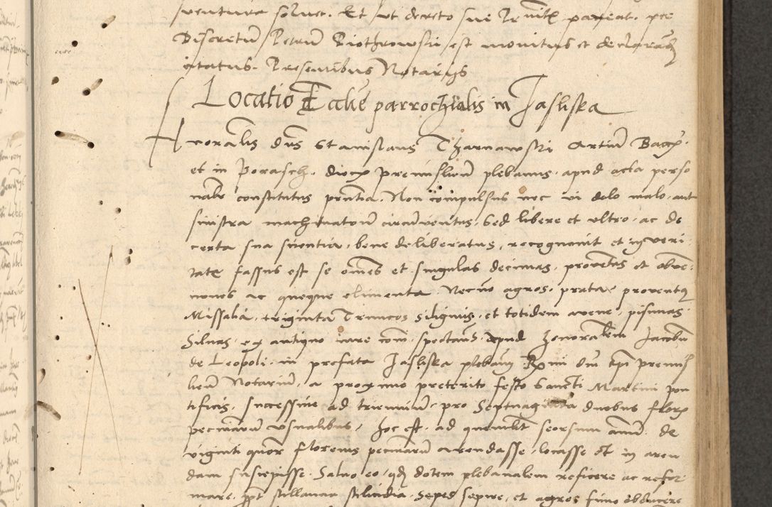 Zdjęcie nr 92 dla obiektu archiwalnego: Acta actorum causarum, sentenciarum et obligationum coram reverendo patre domino Thoma Roznowski canonico et reverendissimi in Christo patris et domini domini Patri Dei gratia Cracoviensis. Sabbato, 26 Octobris in ecclesiam suam solenniter recepti officialis generalis Cracoviensis dinita administratura, qua fungebatur post mortem reverendissimi olim felicis recordationis domini Joannis Choiecki episcopi Cracoviensis et Regni Polonie cancelarii anno presenti currenti videlicet 1538, die 11 Marcii Piotrcovie in comiciis celebratis circiter 23 horam defuncti sepulto corpore nona eiusdemque obsequiis X respective Aprilis peractis electo sub indictione XI, pontificatu vero sanctissimi in Christo patris et domini nostri domini Pauli divina providencia pape tercii foeliciter moderni, anno quarto, incepta felicibus auspiciis continuantur ordine processu infrascripto