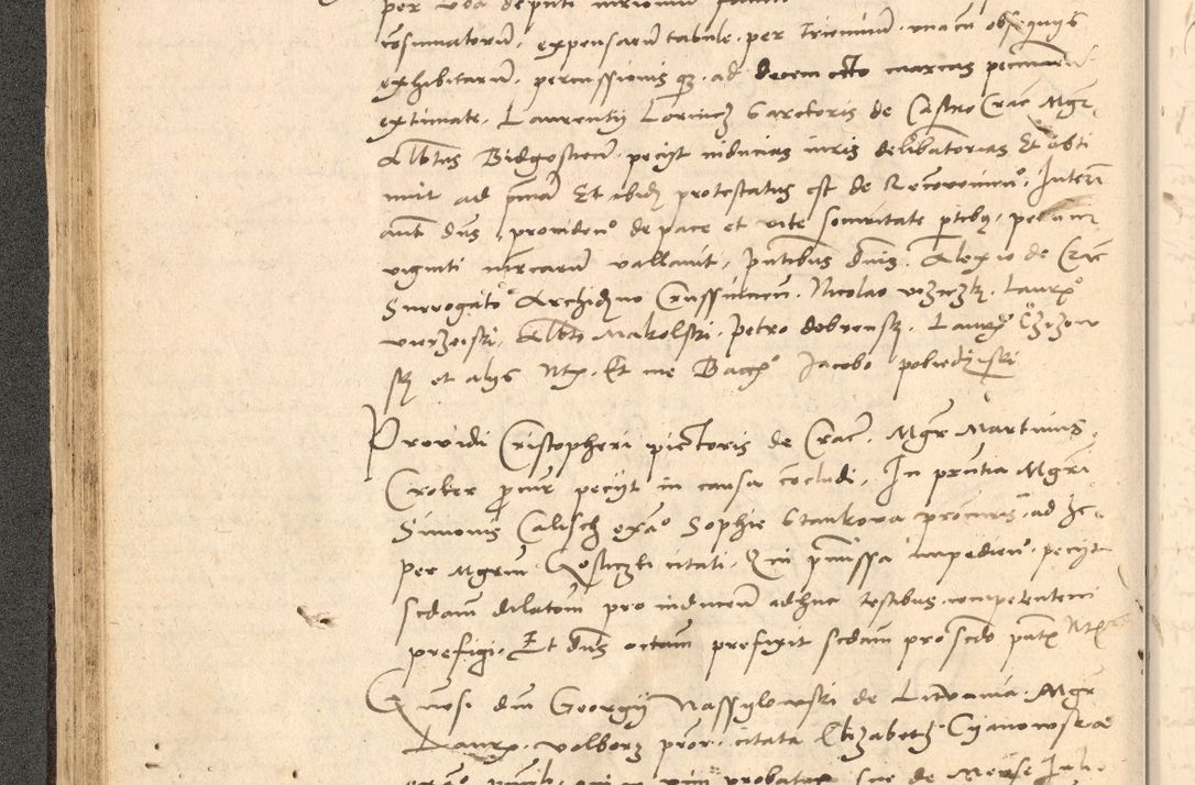 Zdjęcie nr 89 dla obiektu archiwalnego: Acta actorum causarum, sentenciarum et obligationum coram reverendo patre domino Thoma Roznowski canonico et reverendissimi in Christo patris et domini domini Patri Dei gratia Cracoviensis. Sabbato, 26 Octobris in ecclesiam suam solenniter recepti officialis generalis Cracoviensis dinita administratura, qua fungebatur post mortem reverendissimi olim felicis recordationis domini Joannis Choiecki episcopi Cracoviensis et Regni Polonie cancelarii anno presenti currenti videlicet 1538, die 11 Marcii Piotrcovie in comiciis celebratis circiter 23 horam defuncti sepulto corpore nona eiusdemque obsequiis X respective Aprilis peractis electo sub indictione XI, pontificatu vero sanctissimi in Christo patris et domini nostri domini Pauli divina providencia pape tercii foeliciter moderni, anno quarto, incepta felicibus auspiciis continuantur ordine processu infrascripto