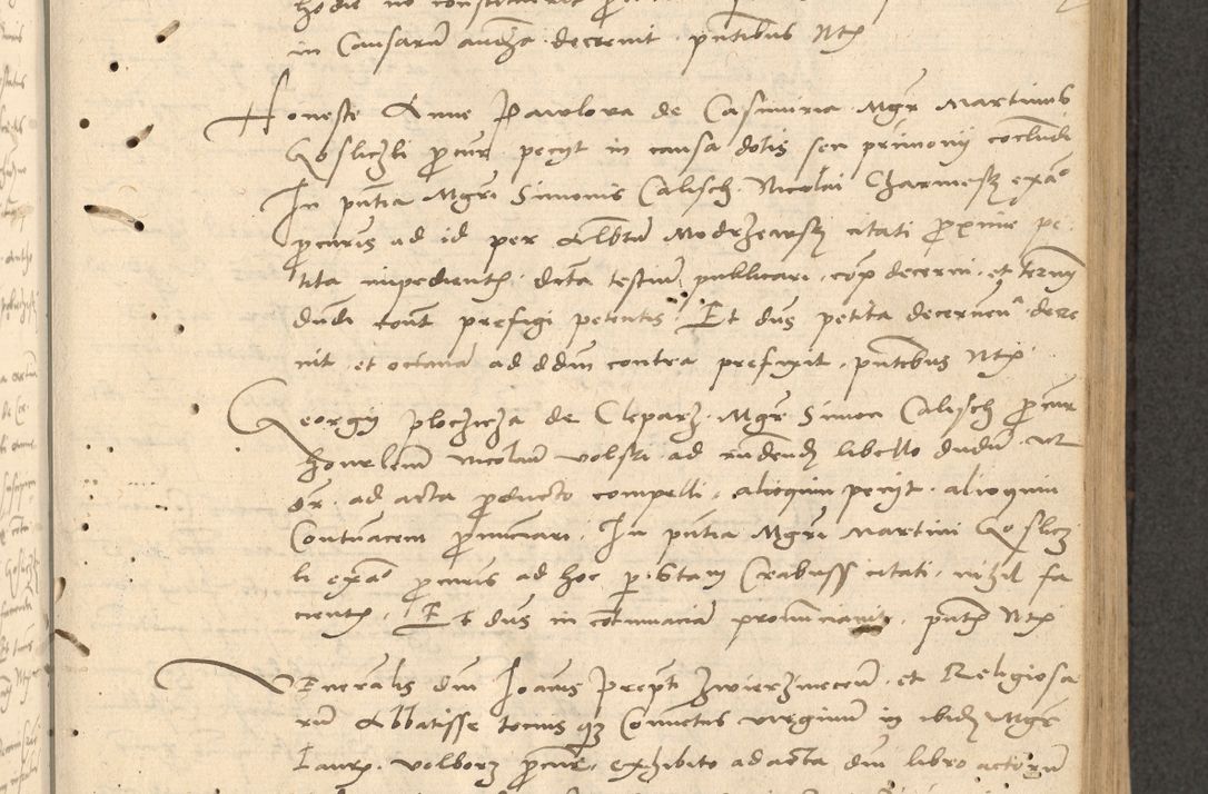 Zdjęcie nr 86 dla obiektu archiwalnego: Acta actorum causarum, sentenciarum et obligationum coram reverendo patre domino Thoma Roznowski canonico et reverendissimi in Christo patris et domini domini Patri Dei gratia Cracoviensis. Sabbato, 26 Octobris in ecclesiam suam solenniter recepti officialis generalis Cracoviensis dinita administratura, qua fungebatur post mortem reverendissimi olim felicis recordationis domini Joannis Choiecki episcopi Cracoviensis et Regni Polonie cancelarii anno presenti currenti videlicet 1538, die 11 Marcii Piotrcovie in comiciis celebratis circiter 23 horam defuncti sepulto corpore nona eiusdemque obsequiis X respective Aprilis peractis electo sub indictione XI, pontificatu vero sanctissimi in Christo patris et domini nostri domini Pauli divina providencia pape tercii foeliciter moderni, anno quarto, incepta felicibus auspiciis continuantur ordine processu infrascripto