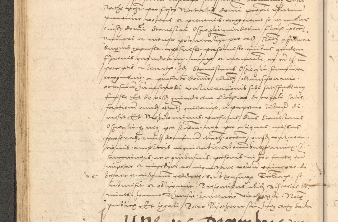 Zdjęcie nr 73 dla obiektu archiwalnego: Acta actorum causarum, sentenciarum et obligationum coram reverendo patre domino Thoma Roznowski canonico et reverendissimi in Christo patris et domini domini Patri Dei gratia Cracoviensis. Sabbato, 26 Octobris in ecclesiam suam solenniter recepti officialis generalis Cracoviensis dinita administratura, qua fungebatur post mortem reverendissimi olim felicis recordationis domini Joannis Choiecki episcopi Cracoviensis et Regni Polonie cancelarii anno presenti currenti videlicet 1538, die 11 Marcii Piotrcovie in comiciis celebratis circiter 23 horam defuncti sepulto corpore nona eiusdemque obsequiis X respective Aprilis peractis electo sub indictione XI, pontificatu vero sanctissimi in Christo patris et domini nostri domini Pauli divina providencia pape tercii foeliciter moderni, anno quarto, incepta felicibus auspiciis continuantur ordine processu infrascripto