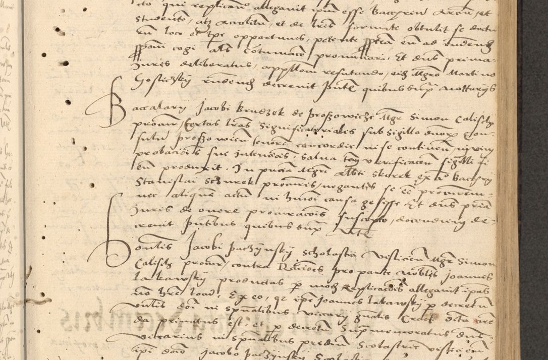Zdjęcie nr 68 dla obiektu archiwalnego: Acta actorum causarum, sentenciarum et obligationum coram reverendo patre domino Thoma Roznowski canonico et reverendissimi in Christo patris et domini domini Patri Dei gratia Cracoviensis. Sabbato, 26 Octobris in ecclesiam suam solenniter recepti officialis generalis Cracoviensis dinita administratura, qua fungebatur post mortem reverendissimi olim felicis recordationis domini Joannis Choiecki episcopi Cracoviensis et Regni Polonie cancelarii anno presenti currenti videlicet 1538, die 11 Marcii Piotrcovie in comiciis celebratis circiter 23 horam defuncti sepulto corpore nona eiusdemque obsequiis X respective Aprilis peractis electo sub indictione XI, pontificatu vero sanctissimi in Christo patris et domini nostri domini Pauli divina providencia pape tercii foeliciter moderni, anno quarto, incepta felicibus auspiciis continuantur ordine processu infrascripto