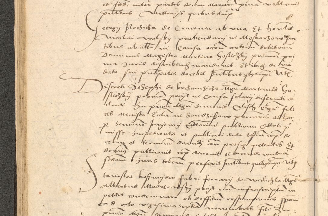 Zdjęcie nr 67 dla obiektu archiwalnego: Acta actorum causarum, sentenciarum et obligationum coram reverendo patre domino Thoma Roznowski canonico et reverendissimi in Christo patris et domini domini Patri Dei gratia Cracoviensis. Sabbato, 26 Octobris in ecclesiam suam solenniter recepti officialis generalis Cracoviensis dinita administratura, qua fungebatur post mortem reverendissimi olim felicis recordationis domini Joannis Choiecki episcopi Cracoviensis et Regni Polonie cancelarii anno presenti currenti videlicet 1538, die 11 Marcii Piotrcovie in comiciis celebratis circiter 23 horam defuncti sepulto corpore nona eiusdemque obsequiis X respective Aprilis peractis electo sub indictione XI, pontificatu vero sanctissimi in Christo patris et domini nostri domini Pauli divina providencia pape tercii foeliciter moderni, anno quarto, incepta felicibus auspiciis continuantur ordine processu infrascripto