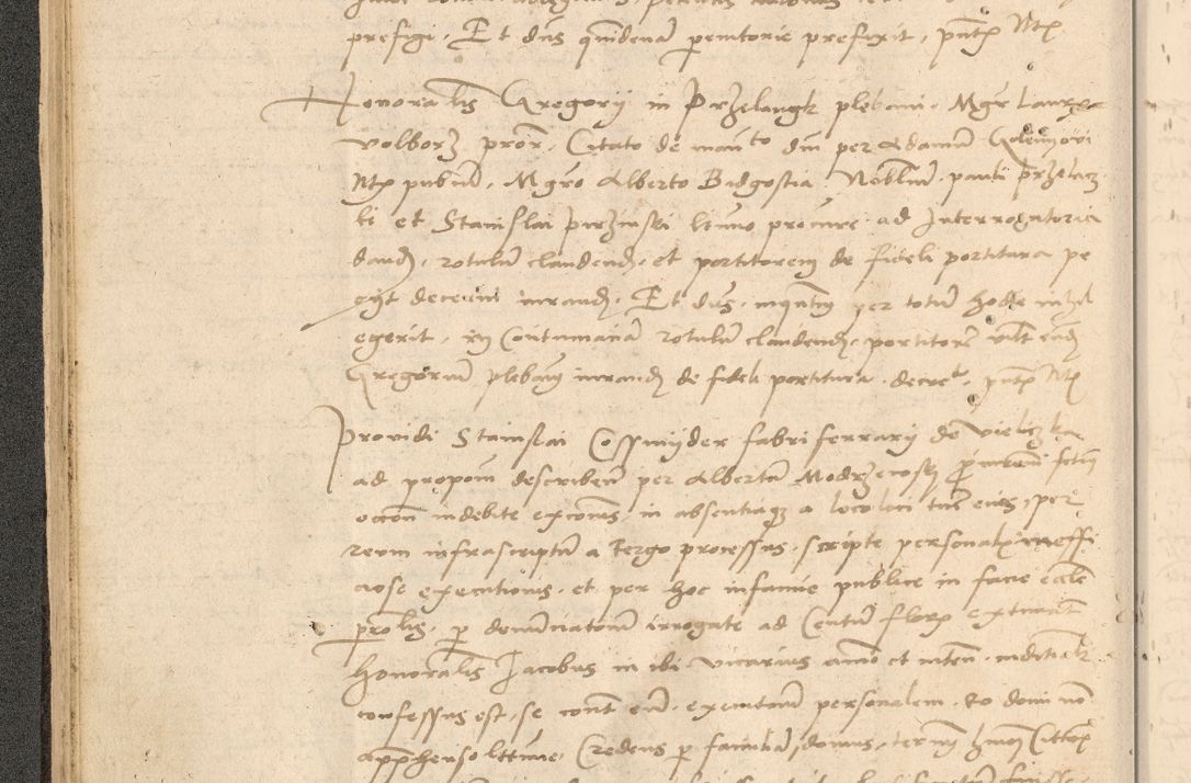 Zdjęcie nr 55 dla obiektu archiwalnego: Acta actorum causarum, sentenciarum et obligationum coram reverendo patre domino Thoma Roznowski canonico et reverendissimi in Christo patris et domini domini Patri Dei gratia Cracoviensis. Sabbato, 26 Octobris in ecclesiam suam solenniter recepti officialis generalis Cracoviensis dinita administratura, qua fungebatur post mortem reverendissimi olim felicis recordationis domini Joannis Choiecki episcopi Cracoviensis et Regni Polonie cancelarii anno presenti currenti videlicet 1538, die 11 Marcii Piotrcovie in comiciis celebratis circiter 23 horam defuncti sepulto corpore nona eiusdemque obsequiis X respective Aprilis peractis electo sub indictione XI, pontificatu vero sanctissimi in Christo patris et domini nostri domini Pauli divina providencia pape tercii foeliciter moderni, anno quarto, incepta felicibus auspiciis continuantur ordine processu infrascripto