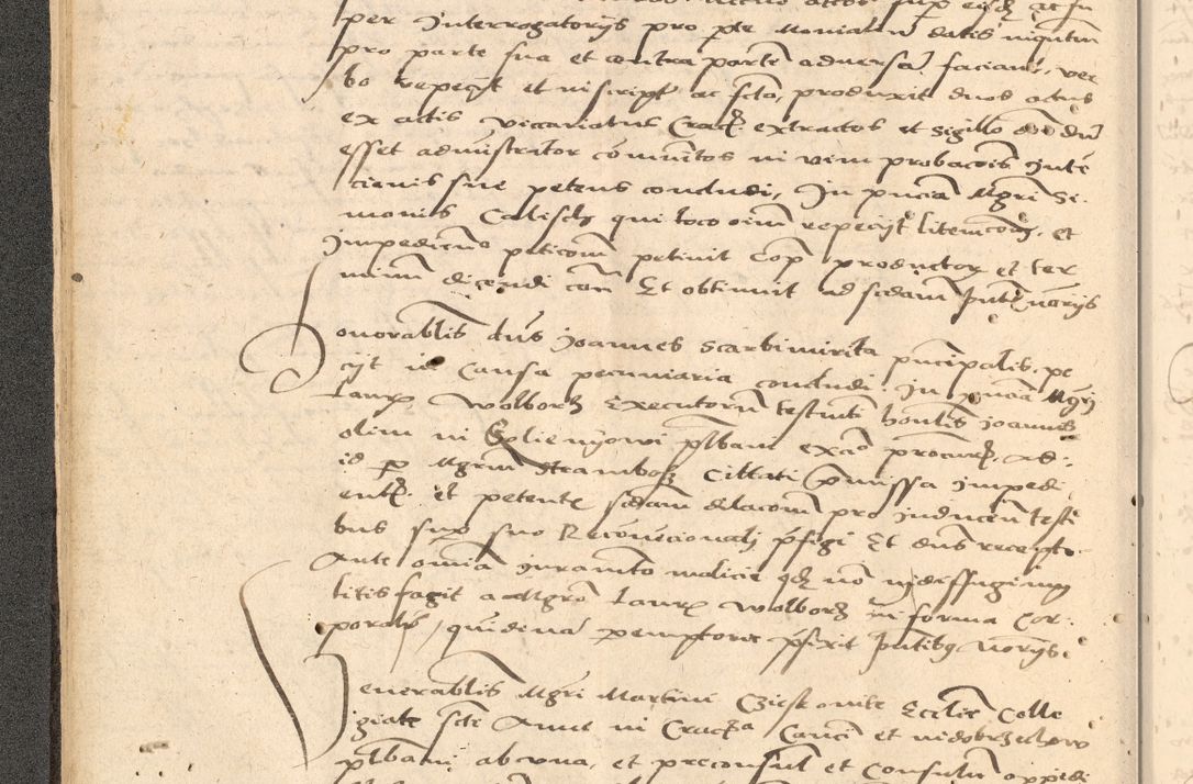 Zdjęcie nr 41 dla obiektu archiwalnego: Acta actorum causarum, sentenciarum et obligationum coram reverendo patre domino Thoma Roznowski canonico et reverendissimi in Christo patris et domini domini Patri Dei gratia Cracoviensis. Sabbato, 26 Octobris in ecclesiam suam solenniter recepti officialis generalis Cracoviensis dinita administratura, qua fungebatur post mortem reverendissimi olim felicis recordationis domini Joannis Choiecki episcopi Cracoviensis et Regni Polonie cancelarii anno presenti currenti videlicet 1538, die 11 Marcii Piotrcovie in comiciis celebratis circiter 23 horam defuncti sepulto corpore nona eiusdemque obsequiis X respective Aprilis peractis electo sub indictione XI, pontificatu vero sanctissimi in Christo patris et domini nostri domini Pauli divina providencia pape tercii foeliciter moderni, anno quarto, incepta felicibus auspiciis continuantur ordine processu infrascripto