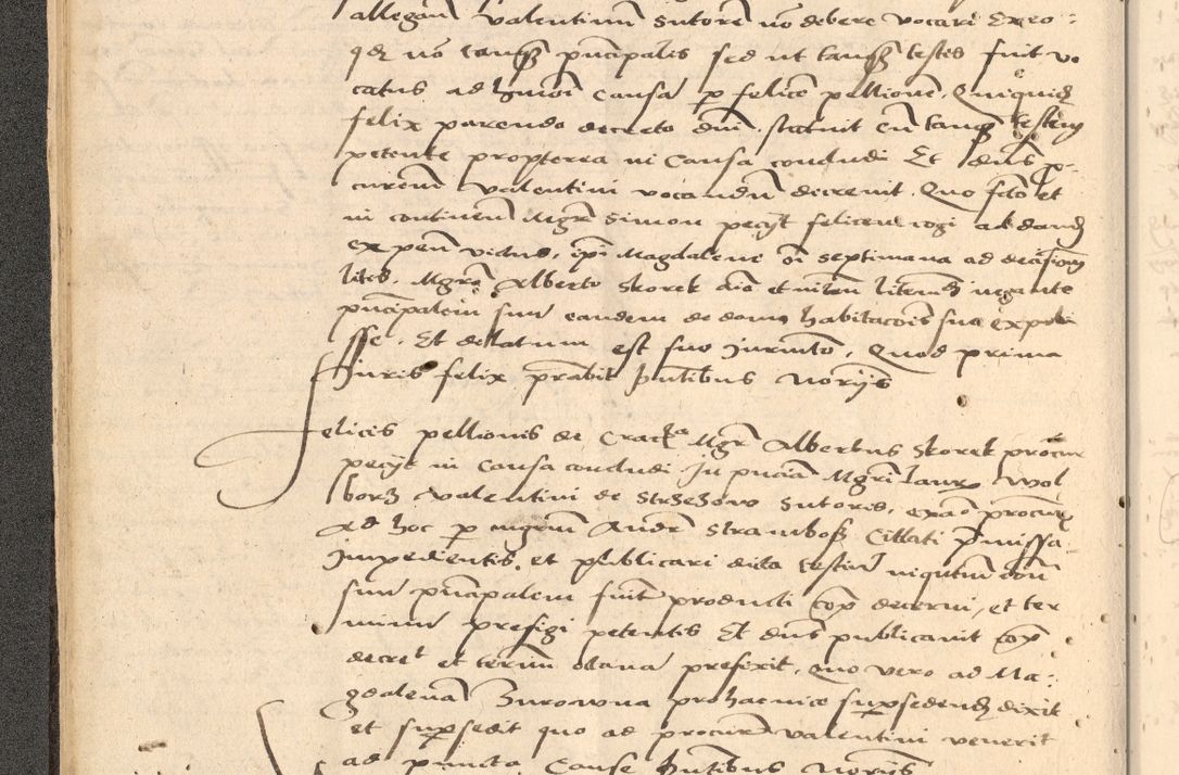 Zdjęcie nr 43 dla obiektu archiwalnego: Acta actorum causarum, sentenciarum et obligationum coram reverendo patre domino Thoma Roznowski canonico et reverendissimi in Christo patris et domini domini Patri Dei gratia Cracoviensis. Sabbato, 26 Octobris in ecclesiam suam solenniter recepti officialis generalis Cracoviensis dinita administratura, qua fungebatur post mortem reverendissimi olim felicis recordationis domini Joannis Choiecki episcopi Cracoviensis et Regni Polonie cancelarii anno presenti currenti videlicet 1538, die 11 Marcii Piotrcovie in comiciis celebratis circiter 23 horam defuncti sepulto corpore nona eiusdemque obsequiis X respective Aprilis peractis electo sub indictione XI, pontificatu vero sanctissimi in Christo patris et domini nostri domini Pauli divina providencia pape tercii foeliciter moderni, anno quarto, incepta felicibus auspiciis continuantur ordine processu infrascripto