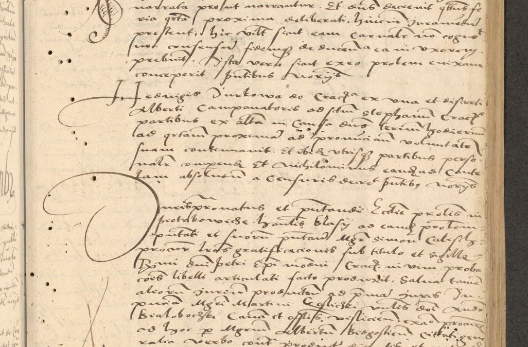 Zdjęcie nr 32 dla obiektu archiwalnego: Acta actorum causarum, sentenciarum et obligationum coram reverendo patre domino Thoma Roznowski canonico et reverendissimi in Christo patris et domini domini Patri Dei gratia Cracoviensis. Sabbato, 26 Octobris in ecclesiam suam solenniter recepti officialis generalis Cracoviensis dinita administratura, qua fungebatur post mortem reverendissimi olim felicis recordationis domini Joannis Choiecki episcopi Cracoviensis et Regni Polonie cancelarii anno presenti currenti videlicet 1538, die 11 Marcii Piotrcovie in comiciis celebratis circiter 23 horam defuncti sepulto corpore nona eiusdemque obsequiis X respective Aprilis peractis electo sub indictione XI, pontificatu vero sanctissimi in Christo patris et domini nostri domini Pauli divina providencia pape tercii foeliciter moderni, anno quarto, incepta felicibus auspiciis continuantur ordine processu infrascripto