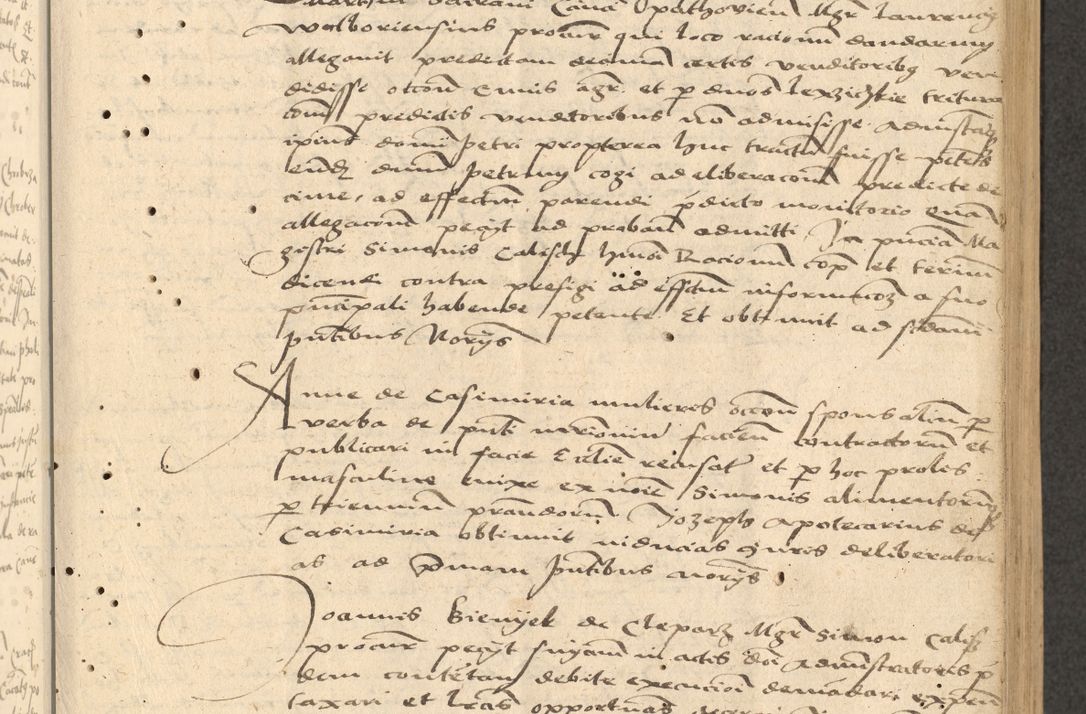 Zdjęcie nr 26 dla obiektu archiwalnego: Acta actorum causarum, sentenciarum et obligationum coram reverendo patre domino Thoma Roznowski canonico et reverendissimi in Christo patris et domini domini Patri Dei gratia Cracoviensis. Sabbato, 26 Octobris in ecclesiam suam solenniter recepti officialis generalis Cracoviensis dinita administratura, qua fungebatur post mortem reverendissimi olim felicis recordationis domini Joannis Choiecki episcopi Cracoviensis et Regni Polonie cancelarii anno presenti currenti videlicet 1538, die 11 Marcii Piotrcovie in comiciis celebratis circiter 23 horam defuncti sepulto corpore nona eiusdemque obsequiis X respective Aprilis peractis electo sub indictione XI, pontificatu vero sanctissimi in Christo patris et domini nostri domini Pauli divina providencia pape tercii foeliciter moderni, anno quarto, incepta felicibus auspiciis continuantur ordine processu infrascripto