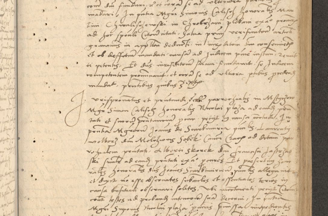 Zdjęcie nr 16 dla obiektu archiwalnego: Acta actorum causarum, sentenciarum et obligationum coram reverendo patre domino Thoma Roznowski canonico et reverendissimi in Christo patris et domini domini Patri Dei gratia Cracoviensis. Sabbato, 26 Octobris in ecclesiam suam solenniter recepti officialis generalis Cracoviensis dinita administratura, qua fungebatur post mortem reverendissimi olim felicis recordationis domini Joannis Choiecki episcopi Cracoviensis et Regni Polonie cancelarii anno presenti currenti videlicet 1538, die 11 Marcii Piotrcovie in comiciis celebratis circiter 23 horam defuncti sepulto corpore nona eiusdemque obsequiis X respective Aprilis peractis electo sub indictione XI, pontificatu vero sanctissimi in Christo patris et domini nostri domini Pauli divina providencia pape tercii foeliciter moderni, anno quarto, incepta felicibus auspiciis continuantur ordine processu infrascripto