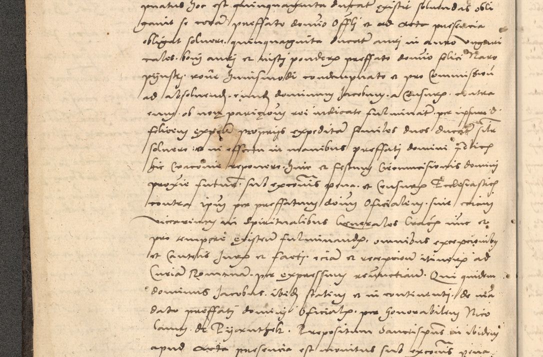 Zdjęcie nr 11 dla obiektu archiwalnego: Acta actorum causarum, sentenciarum et obligationum coram reverendo patre domino Thoma Roznowski canonico et reverendissimi in Christo patris et domini domini Patri Dei gratia Cracoviensis. Sabbato, 26 Octobris in ecclesiam suam solenniter recepti officialis generalis Cracoviensis dinita administratura, qua fungebatur post mortem reverendissimi olim felicis recordationis domini Joannis Choiecki episcopi Cracoviensis et Regni Polonie cancelarii anno presenti currenti videlicet 1538, die 11 Marcii Piotrcovie in comiciis celebratis circiter 23 horam defuncti sepulto corpore nona eiusdemque obsequiis X respective Aprilis peractis electo sub indictione XI, pontificatu vero sanctissimi in Christo patris et domini nostri domini Pauli divina providencia pape tercii foeliciter moderni, anno quarto, incepta felicibus auspiciis continuantur ordine processu infrascripto