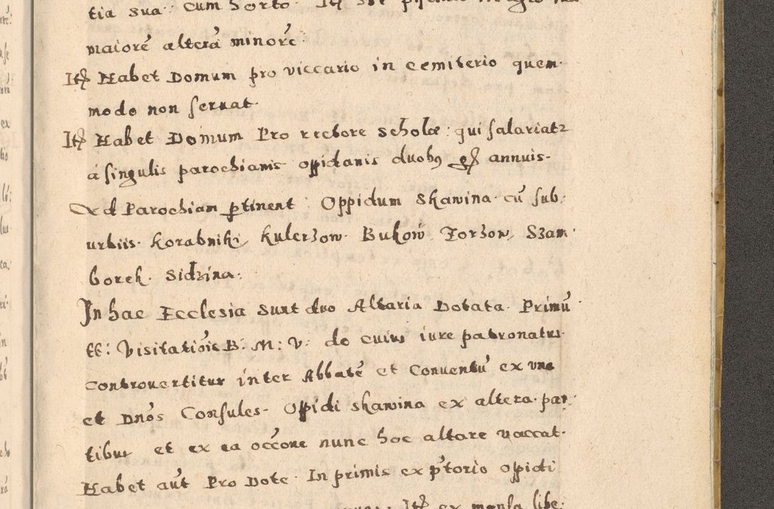Zdjęcie nr 481 dla obiektu archiwalnego: Acta visitationis exterioris decanatuum Oswiecimensis, Novi Montis, Zatoriensis et Skamnesis ad archidiaconatum Cracoviensem pertinentium per R. D. Christophorum Kazimirski, nominatum episcopum Kijoviensem et praepositum Tarnoviensem ex commissione Illustr. Principis D. Georgii, divina miseratione S.R.E. tituli s. Sixti cardinalis presbiteri Radziwiłł nuncupati, episcopatus Cracoviensis administratoris perpetui, in Olica er Nieswież ducis a. D. 1598