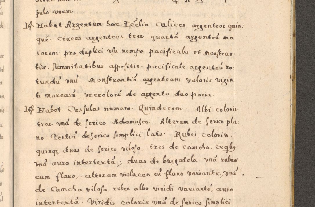 Zdjęcie nr 477 dla obiektu archiwalnego: Acta visitationis exterioris decanatuum Oswiecimensis, Novi Montis, Zatoriensis et Skamnesis ad archidiaconatum Cracoviensem pertinentium per R. D. Christophorum Kazimirski, nominatum episcopum Kijoviensem et praepositum Tarnoviensem ex commissione Illustr. Principis D. Georgii, divina miseratione S.R.E. tituli s. Sixti cardinalis presbiteri Radziwiłł nuncupati, episcopatus Cracoviensis administratoris perpetui, in Olica er Nieswież ducis a. D. 1598