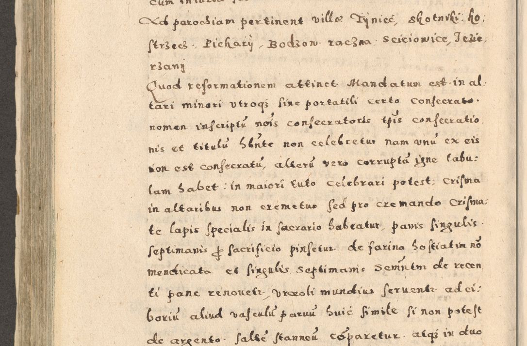 Zdjęcie nr 474 dla obiektu archiwalnego: Acta visitationis exterioris decanatuum Oswiecimensis, Novi Montis, Zatoriensis et Skamnesis ad archidiaconatum Cracoviensem pertinentium per R. D. Christophorum Kazimirski, nominatum episcopum Kijoviensem et praepositum Tarnoviensem ex commissione Illustr. Principis D. Georgii, divina miseratione S.R.E. tituli s. Sixti cardinalis presbiteri Radziwiłł nuncupati, episcopatus Cracoviensis administratoris perpetui, in Olica er Nieswież ducis a. D. 1598