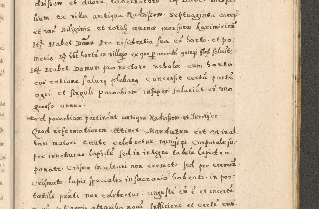 Zdjęcie nr 469 dla obiektu archiwalnego: Acta visitationis exterioris decanatuum Oswiecimensis, Novi Montis, Zatoriensis et Skamnesis ad archidiaconatum Cracoviensem pertinentium per R. D. Christophorum Kazimirski, nominatum episcopum Kijoviensem et praepositum Tarnoviensem ex commissione Illustr. Principis D. Georgii, divina miseratione S.R.E. tituli s. Sixti cardinalis presbiteri Radziwiłł nuncupati, episcopatus Cracoviensis administratoris perpetui, in Olica er Nieswież ducis a. D. 1598