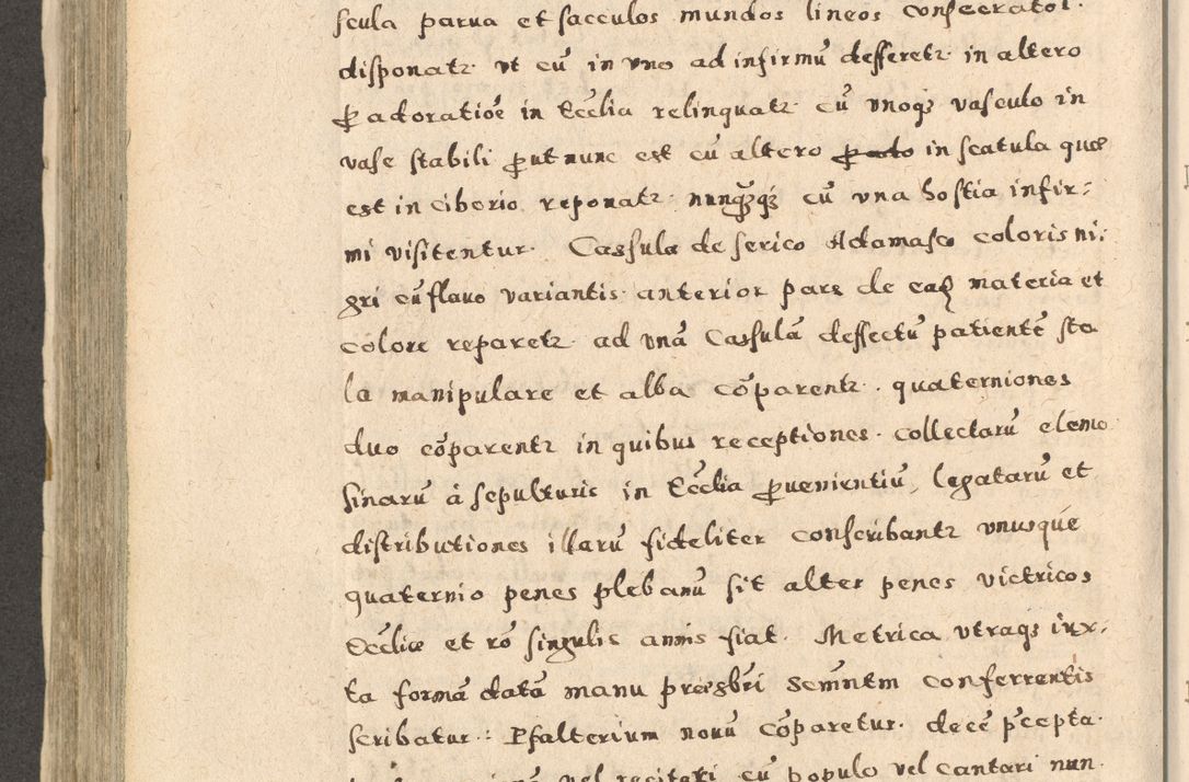 Zdjęcie nr 456 dla obiektu archiwalnego: Acta visitationis exterioris decanatuum Oswiecimensis, Novi Montis, Zatoriensis et Skamnesis ad archidiaconatum Cracoviensem pertinentium per R. D. Christophorum Kazimirski, nominatum episcopum Kijoviensem et praepositum Tarnoviensem ex commissione Illustr. Principis D. Georgii, divina miseratione S.R.E. tituli s. Sixti cardinalis presbiteri Radziwiłł nuncupati, episcopatus Cracoviensis administratoris perpetui, in Olica er Nieswież ducis a. D. 1598