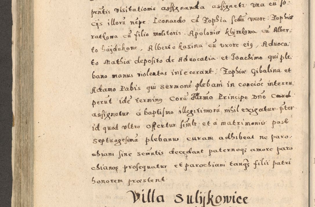 Zdjęcie nr 452 dla obiektu archiwalnego: Acta visitationis exterioris decanatuum Oswiecimensis, Novi Montis, Zatoriensis et Skamnesis ad archidiaconatum Cracoviensem pertinentium per R. D. Christophorum Kazimirski, nominatum episcopum Kijoviensem et praepositum Tarnoviensem ex commissione Illustr. Principis D. Georgii, divina miseratione S.R.E. tituli s. Sixti cardinalis presbiteri Radziwiłł nuncupati, episcopatus Cracoviensis administratoris perpetui, in Olica er Nieswież ducis a. D. 1598