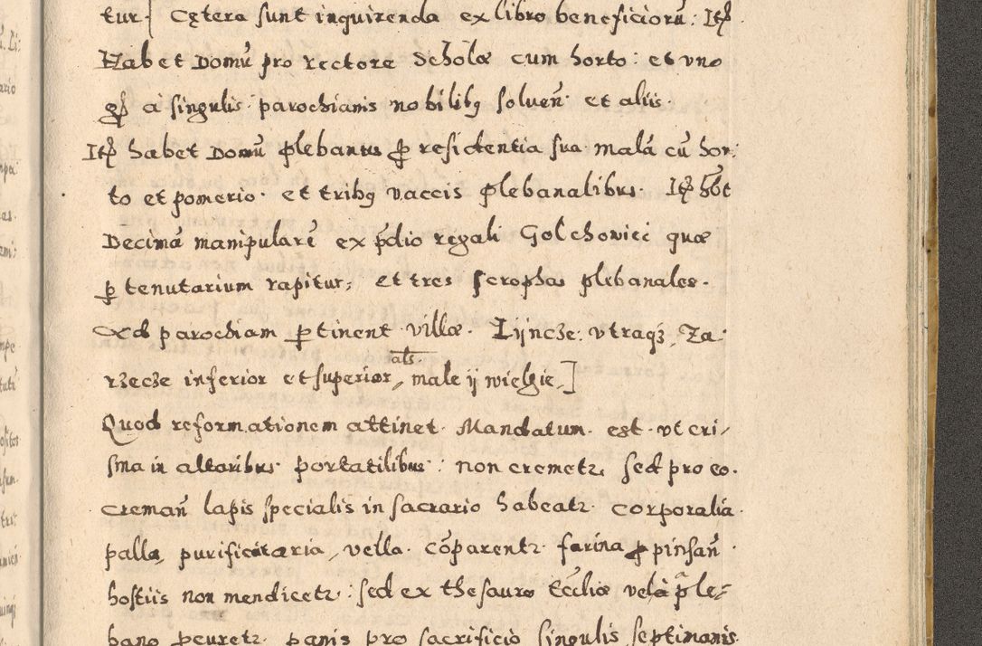 Zdjęcie nr 431 dla obiektu archiwalnego: Acta visitationis exterioris decanatuum Oswiecimensis, Novi Montis, Zatoriensis et Skamnesis ad archidiaconatum Cracoviensem pertinentium per R. D. Christophorum Kazimirski, nominatum episcopum Kijoviensem et praepositum Tarnoviensem ex commissione Illustr. Principis D. Georgii, divina miseratione S.R.E. tituli s. Sixti cardinalis presbiteri Radziwiłł nuncupati, episcopatus Cracoviensis administratoris perpetui, in Olica er Nieswież ducis a. D. 1598