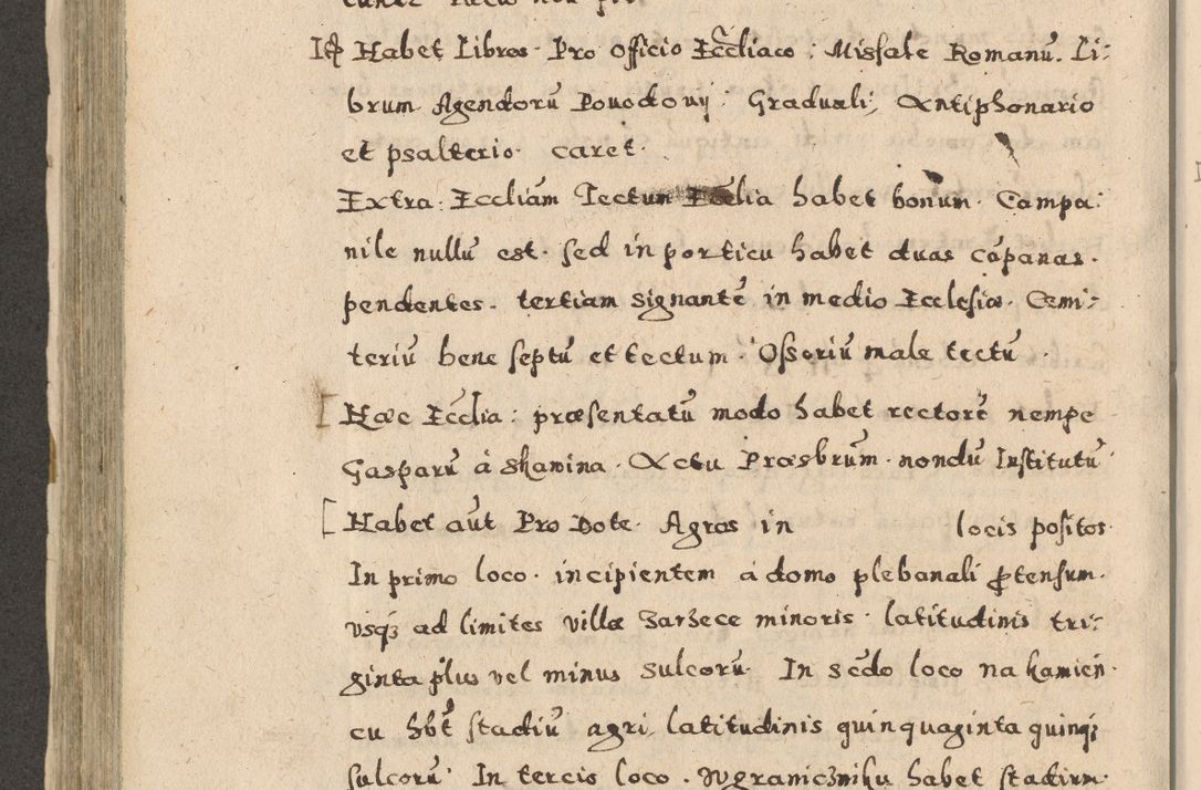 Zdjęcie nr 430 dla obiektu archiwalnego: Acta visitationis exterioris decanatuum Oswiecimensis, Novi Montis, Zatoriensis et Skamnesis ad archidiaconatum Cracoviensem pertinentium per R. D. Christophorum Kazimirski, nominatum episcopum Kijoviensem et praepositum Tarnoviensem ex commissione Illustr. Principis D. Georgii, divina miseratione S.R.E. tituli s. Sixti cardinalis presbiteri Radziwiłł nuncupati, episcopatus Cracoviensis administratoris perpetui, in Olica er Nieswież ducis a. D. 1598