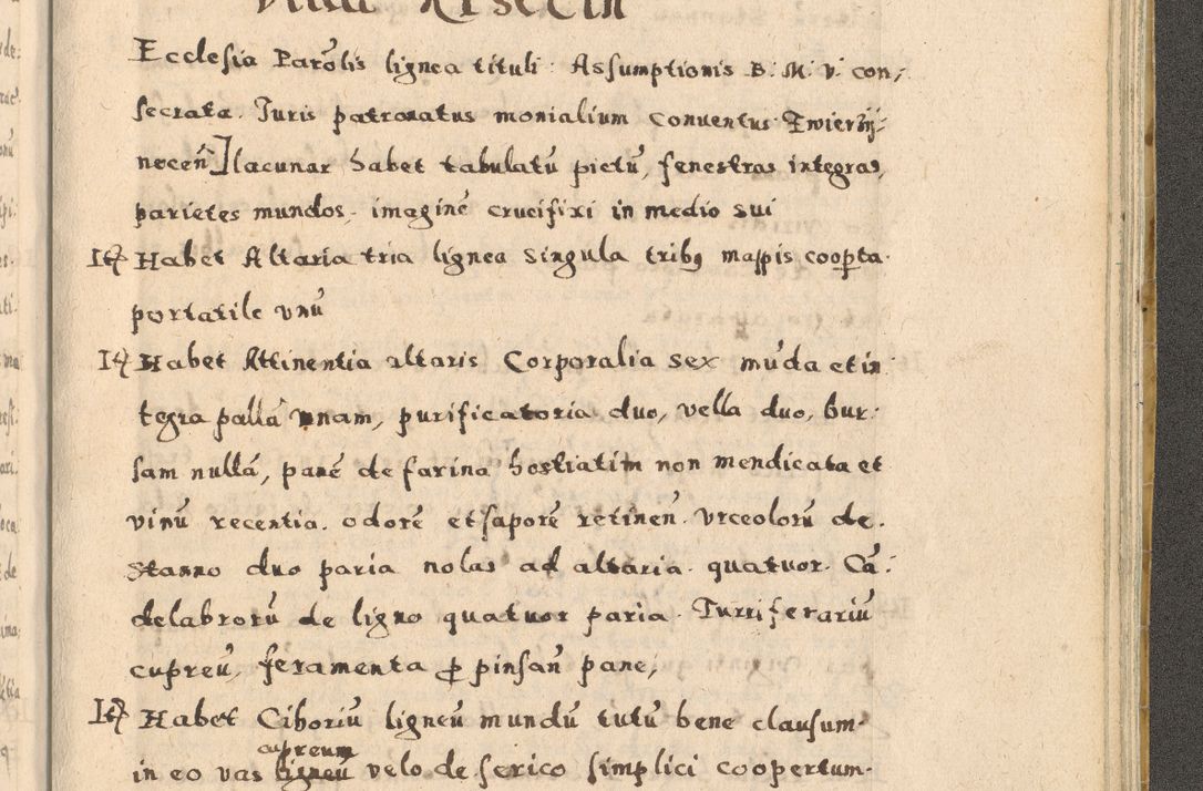 Zdjęcie nr 413 dla obiektu archiwalnego: Acta visitationis exterioris decanatuum Oswiecimensis, Novi Montis, Zatoriensis et Skamnesis ad archidiaconatum Cracoviensem pertinentium per R. D. Christophorum Kazimirski, nominatum episcopum Kijoviensem et praepositum Tarnoviensem ex commissione Illustr. Principis D. Georgii, divina miseratione S.R.E. tituli s. Sixti cardinalis presbiteri Radziwiłł nuncupati, episcopatus Cracoviensis administratoris perpetui, in Olica er Nieswież ducis a. D. 1598