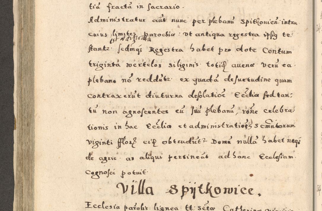 Zdjęcie nr 396 dla obiektu archiwalnego: Acta visitationis exterioris decanatuum Oswiecimensis, Novi Montis, Zatoriensis et Skamnesis ad archidiaconatum Cracoviensem pertinentium per R. D. Christophorum Kazimirski, nominatum episcopum Kijoviensem et praepositum Tarnoviensem ex commissione Illustr. Principis D. Georgii, divina miseratione S.R.E. tituli s. Sixti cardinalis presbiteri Radziwiłł nuncupati, episcopatus Cracoviensis administratoris perpetui, in Olica er Nieswież ducis a. D. 1598