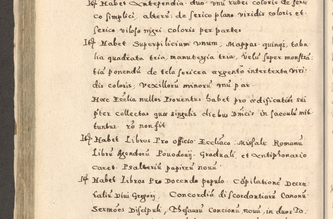 Zdjęcie nr 398 dla obiektu archiwalnego: Acta visitationis exterioris decanatuum Oswiecimensis, Novi Montis, Zatoriensis et Skamnesis ad archidiaconatum Cracoviensem pertinentium per R. D. Christophorum Kazimirski, nominatum episcopum Kijoviensem et praepositum Tarnoviensem ex commissione Illustr. Principis D. Georgii, divina miseratione S.R.E. tituli s. Sixti cardinalis presbiteri Radziwiłł nuncupati, episcopatus Cracoviensis administratoris perpetui, in Olica er Nieswież ducis a. D. 1598