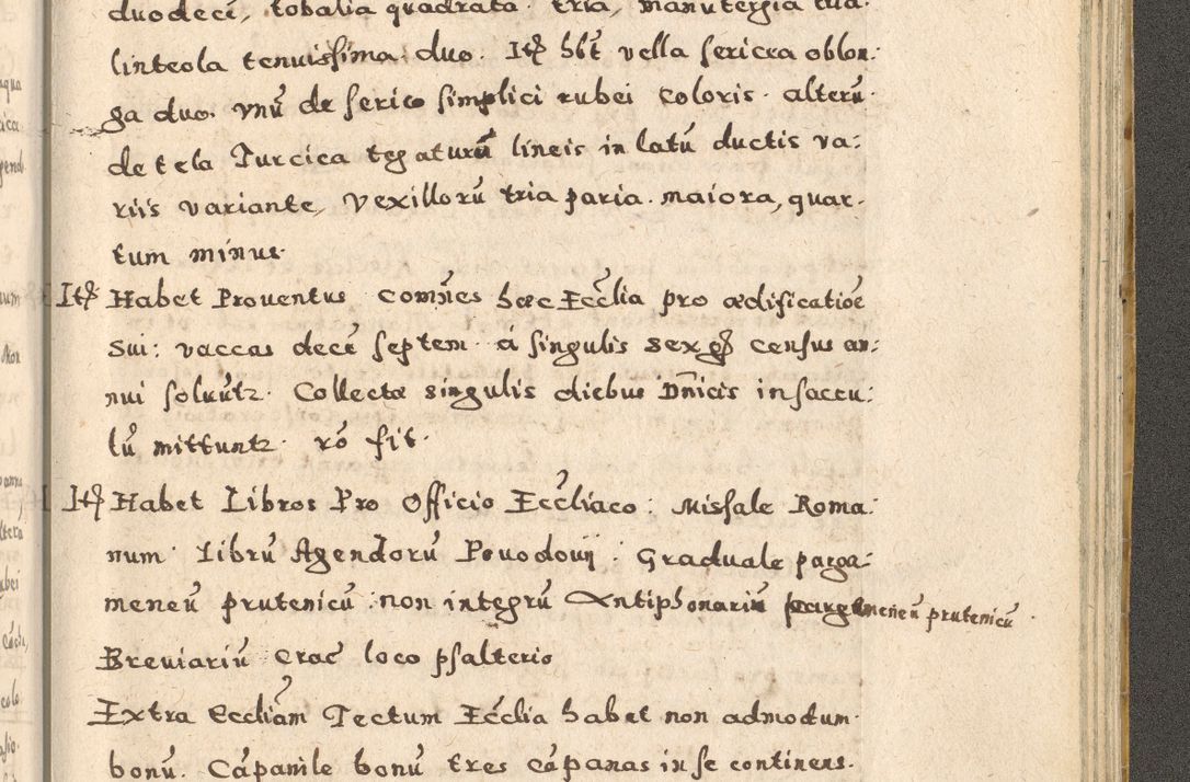 Zdjęcie nr 383 dla obiektu archiwalnego: Acta visitationis exterioris decanatuum Oswiecimensis, Novi Montis, Zatoriensis et Skamnesis ad archidiaconatum Cracoviensem pertinentium per R. D. Christophorum Kazimirski, nominatum episcopum Kijoviensem et praepositum Tarnoviensem ex commissione Illustr. Principis D. Georgii, divina miseratione S.R.E. tituli s. Sixti cardinalis presbiteri Radziwiłł nuncupati, episcopatus Cracoviensis administratoris perpetui, in Olica er Nieswież ducis a. D. 1598
