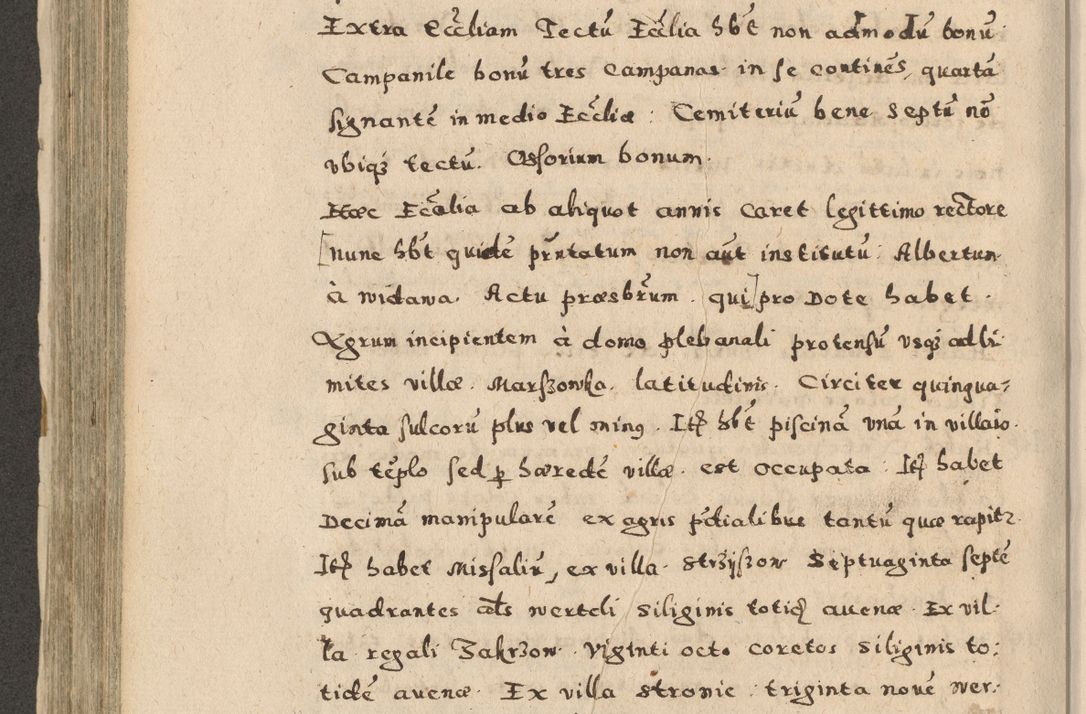 Zdjęcie nr 374 dla obiektu archiwalnego: Acta visitationis exterioris decanatuum Oswiecimensis, Novi Montis, Zatoriensis et Skamnesis ad archidiaconatum Cracoviensem pertinentium per R. D. Christophorum Kazimirski, nominatum episcopum Kijoviensem et praepositum Tarnoviensem ex commissione Illustr. Principis D. Georgii, divina miseratione S.R.E. tituli s. Sixti cardinalis presbiteri Radziwiłł nuncupati, episcopatus Cracoviensis administratoris perpetui, in Olica er Nieswież ducis a. D. 1598