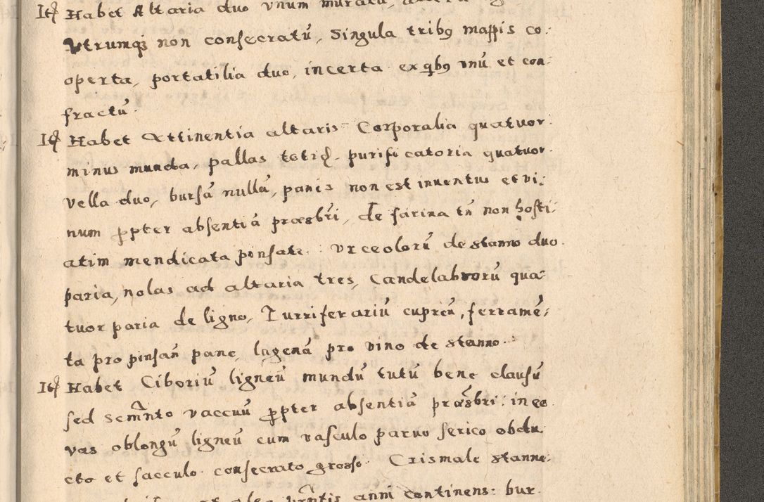 Zdjęcie nr 363 dla obiektu archiwalnego: Acta visitationis exterioris decanatuum Oswiecimensis, Novi Montis, Zatoriensis et Skamnesis ad archidiaconatum Cracoviensem pertinentium per R. D. Christophorum Kazimirski, nominatum episcopum Kijoviensem et praepositum Tarnoviensem ex commissione Illustr. Principis D. Georgii, divina miseratione S.R.E. tituli s. Sixti cardinalis presbiteri Radziwiłł nuncupati, episcopatus Cracoviensis administratoris perpetui, in Olica er Nieswież ducis a. D. 1598