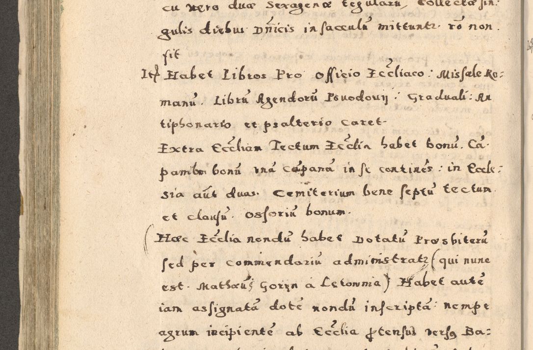 Zdjęcie nr 360 dla obiektu archiwalnego: Acta visitationis exterioris decanatuum Oswiecimensis, Novi Montis, Zatoriensis et Skamnesis ad archidiaconatum Cracoviensem pertinentium per R. D. Christophorum Kazimirski, nominatum episcopum Kijoviensem et praepositum Tarnoviensem ex commissione Illustr. Principis D. Georgii, divina miseratione S.R.E. tituli s. Sixti cardinalis presbiteri Radziwiłł nuncupati, episcopatus Cracoviensis administratoris perpetui, in Olica er Nieswież ducis a. D. 1598