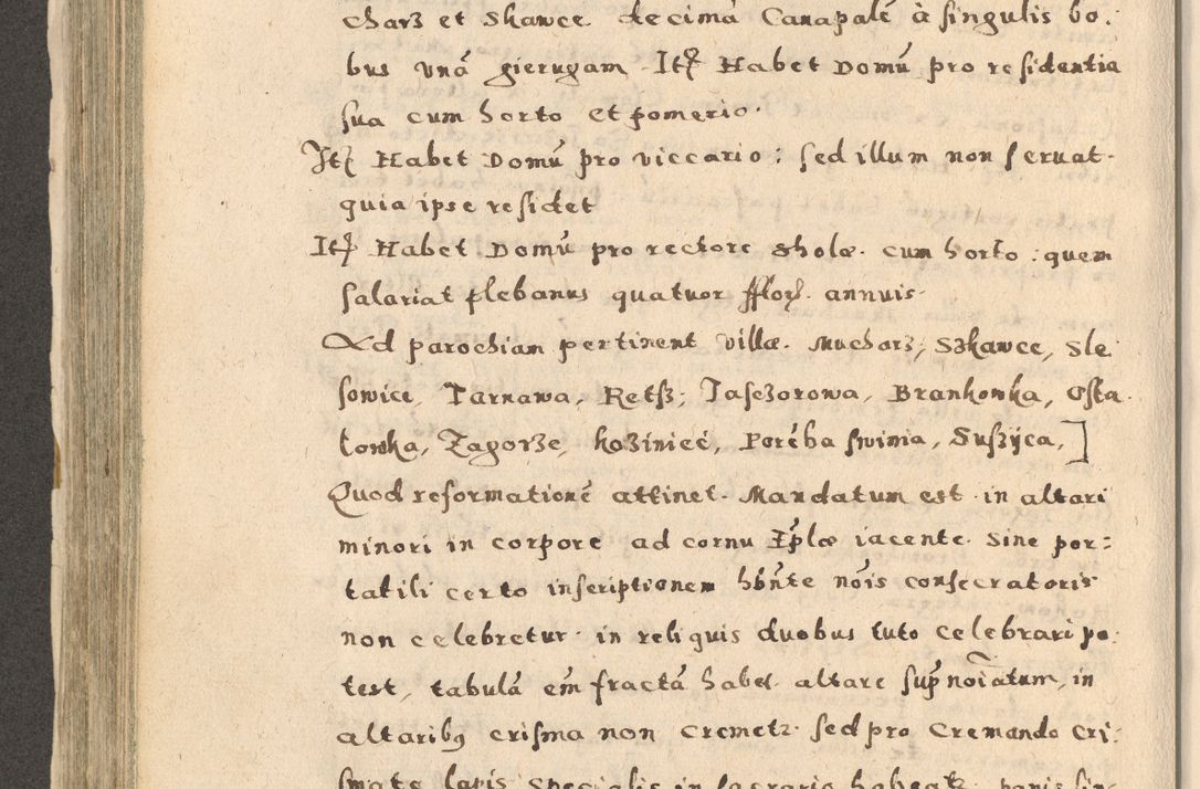 Zdjęcie nr 352 dla obiektu archiwalnego: Acta visitationis exterioris decanatuum Oswiecimensis, Novi Montis, Zatoriensis et Skamnesis ad archidiaconatum Cracoviensem pertinentium per R. D. Christophorum Kazimirski, nominatum episcopum Kijoviensem et praepositum Tarnoviensem ex commissione Illustr. Principis D. Georgii, divina miseratione S.R.E. tituli s. Sixti cardinalis presbiteri Radziwiłł nuncupati, episcopatus Cracoviensis administratoris perpetui, in Olica er Nieswież ducis a. D. 1598
