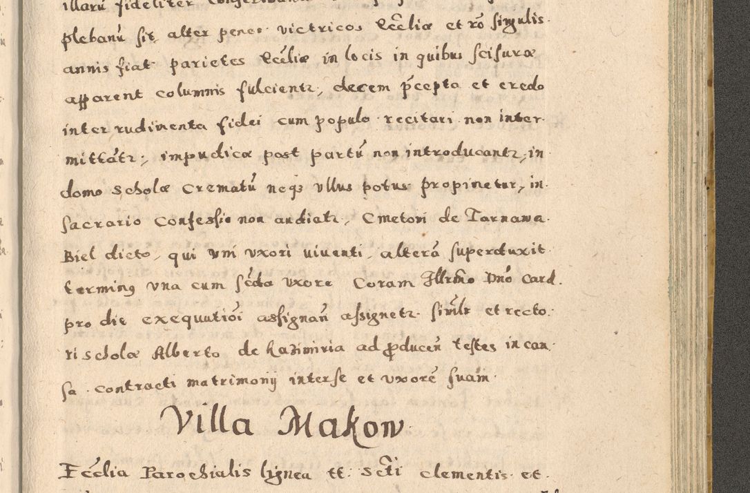 Zdjęcie nr 353 dla obiektu archiwalnego: Acta visitationis exterioris decanatuum Oswiecimensis, Novi Montis, Zatoriensis et Skamnesis ad archidiaconatum Cracoviensem pertinentium per R. D. Christophorum Kazimirski, nominatum episcopum Kijoviensem et praepositum Tarnoviensem ex commissione Illustr. Principis D. Georgii, divina miseratione S.R.E. tituli s. Sixti cardinalis presbiteri Radziwiłł nuncupati, episcopatus Cracoviensis administratoris perpetui, in Olica er Nieswież ducis a. D. 1598