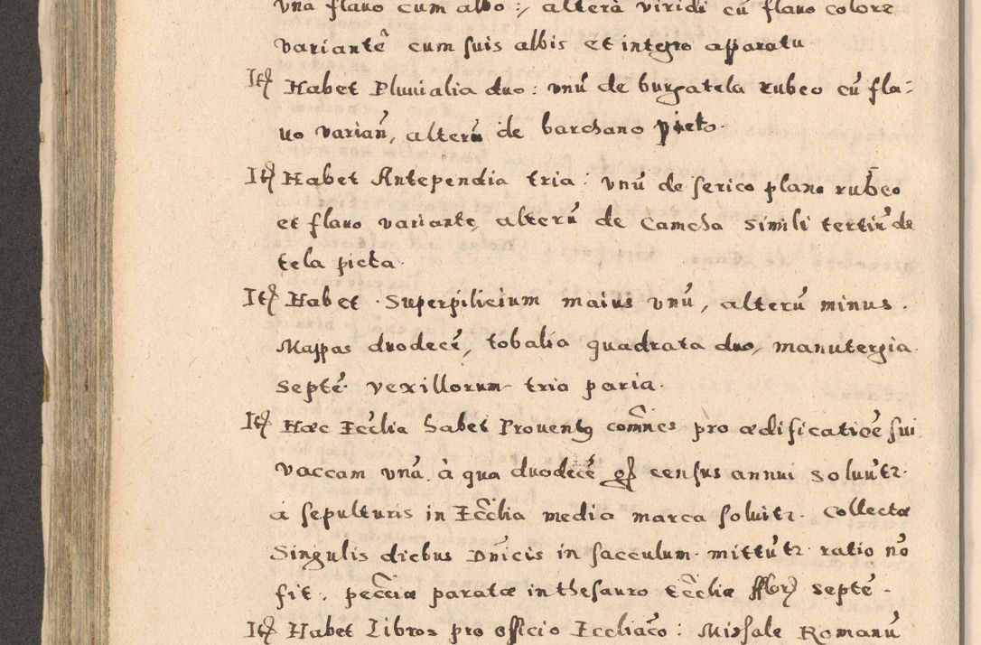 Zdjęcie nr 350 dla obiektu archiwalnego: Acta visitationis exterioris decanatuum Oswiecimensis, Novi Montis, Zatoriensis et Skamnesis ad archidiaconatum Cracoviensem pertinentium per R. D. Christophorum Kazimirski, nominatum episcopum Kijoviensem et praepositum Tarnoviensem ex commissione Illustr. Principis D. Georgii, divina miseratione S.R.E. tituli s. Sixti cardinalis presbiteri Radziwiłł nuncupati, episcopatus Cracoviensis administratoris perpetui, in Olica er Nieswież ducis a. D. 1598