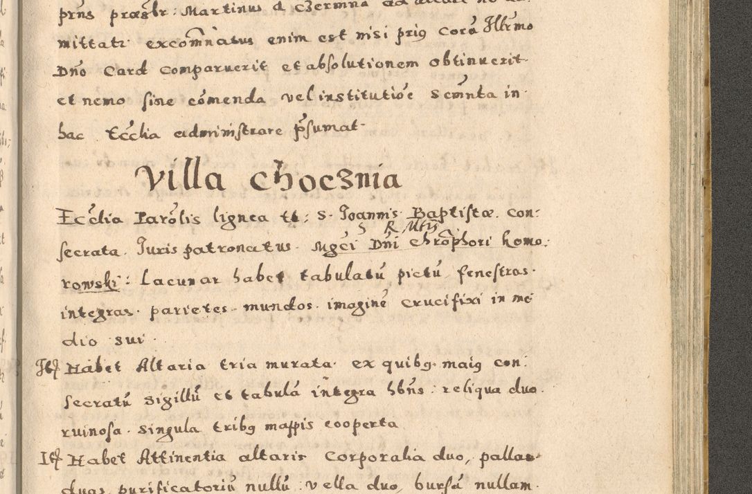 Zdjęcie nr 337 dla obiektu archiwalnego: Acta visitationis exterioris decanatuum Oswiecimensis, Novi Montis, Zatoriensis et Skamnesis ad archidiaconatum Cracoviensem pertinentium per R. D. Christophorum Kazimirski, nominatum episcopum Kijoviensem et praepositum Tarnoviensem ex commissione Illustr. Principis D. Georgii, divina miseratione S.R.E. tituli s. Sixti cardinalis presbiteri Radziwiłł nuncupati, episcopatus Cracoviensis administratoris perpetui, in Olica er Nieswież ducis a. D. 1598
