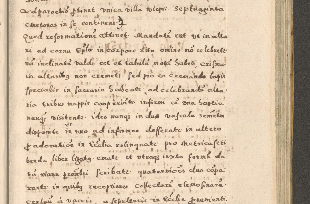 Zdjęcie nr 329 dla obiektu archiwalnego: Acta visitationis exterioris decanatuum Oswiecimensis, Novi Montis, Zatoriensis et Skamnesis ad archidiaconatum Cracoviensem pertinentium per R. D. Christophorum Kazimirski, nominatum episcopum Kijoviensem et praepositum Tarnoviensem ex commissione Illustr. Principis D. Georgii, divina miseratione S.R.E. tituli s. Sixti cardinalis presbiteri Radziwiłł nuncupati, episcopatus Cracoviensis administratoris perpetui, in Olica er Nieswież ducis a. D. 1598