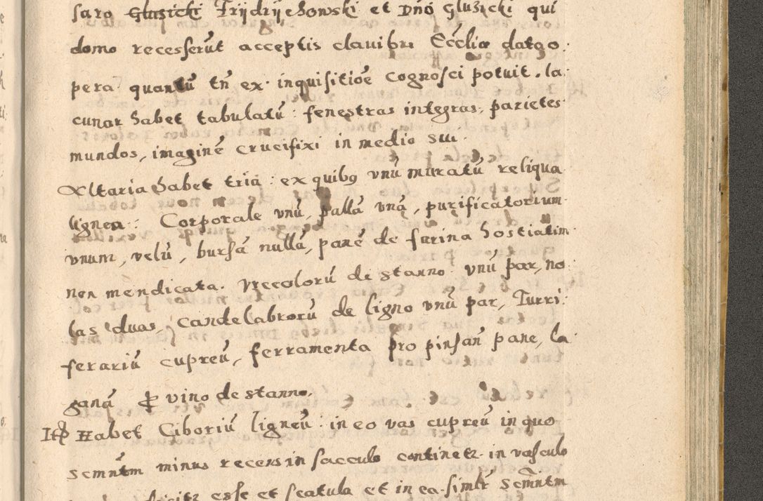 Zdjęcie nr 323 dla obiektu archiwalnego: Acta visitationis exterioris decanatuum Oswiecimensis, Novi Montis, Zatoriensis et Skamnesis ad archidiaconatum Cracoviensem pertinentium per R. D. Christophorum Kazimirski, nominatum episcopum Kijoviensem et praepositum Tarnoviensem ex commissione Illustr. Principis D. Georgii, divina miseratione S.R.E. tituli s. Sixti cardinalis presbiteri Radziwiłł nuncupati, episcopatus Cracoviensis administratoris perpetui, in Olica er Nieswież ducis a. D. 1598