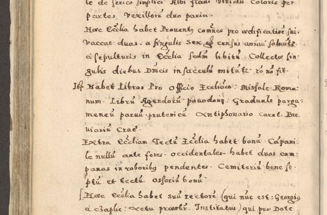 Zdjęcie nr 320 dla obiektu archiwalnego: Acta visitationis exterioris decanatuum Oswiecimensis, Novi Montis, Zatoriensis et Skamnesis ad archidiaconatum Cracoviensem pertinentium per R. D. Christophorum Kazimirski, nominatum episcopum Kijoviensem et praepositum Tarnoviensem ex commissione Illustr. Principis D. Georgii, divina miseratione S.R.E. tituli s. Sixti cardinalis presbiteri Radziwiłł nuncupati, episcopatus Cracoviensis administratoris perpetui, in Olica er Nieswież ducis a. D. 1598