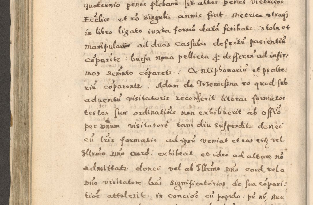 Zdjęcie nr 316 dla obiektu archiwalnego: Acta visitationis exterioris decanatuum Oswiecimensis, Novi Montis, Zatoriensis et Skamnesis ad archidiaconatum Cracoviensem pertinentium per R. D. Christophorum Kazimirski, nominatum episcopum Kijoviensem et praepositum Tarnoviensem ex commissione Illustr. Principis D. Georgii, divina miseratione S.R.E. tituli s. Sixti cardinalis presbiteri Radziwiłł nuncupati, episcopatus Cracoviensis administratoris perpetui, in Olica er Nieswież ducis a. D. 1598